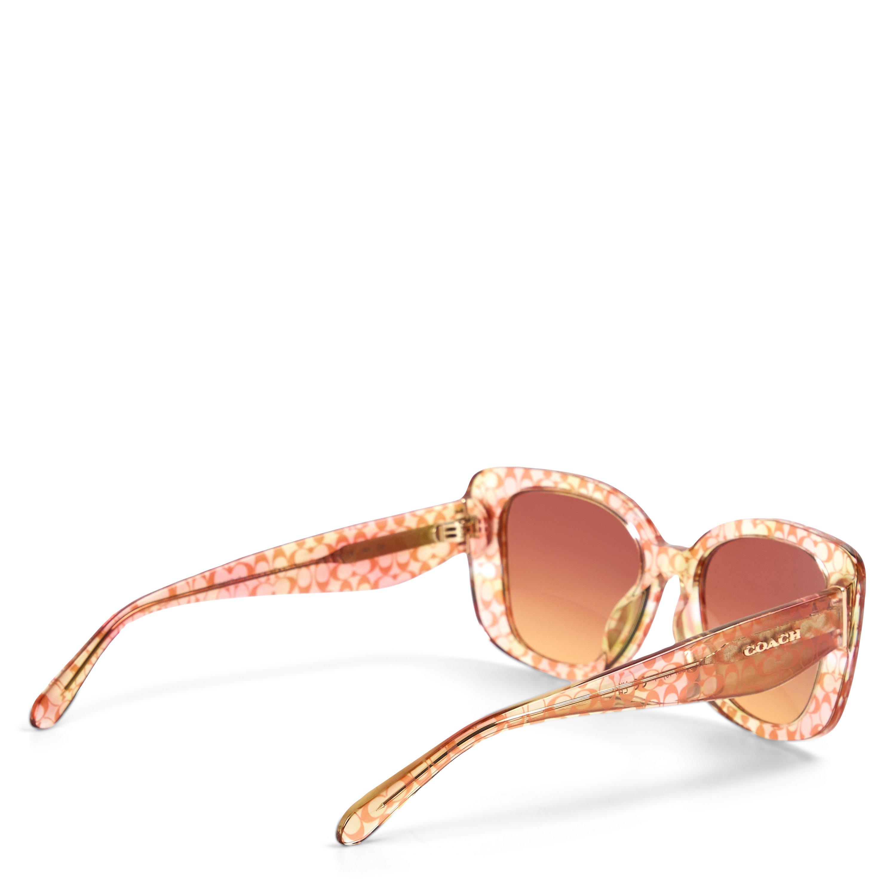 Peach/Burgundy - Coach - Women's 0HC8450U Oversized Sunglasses - 2