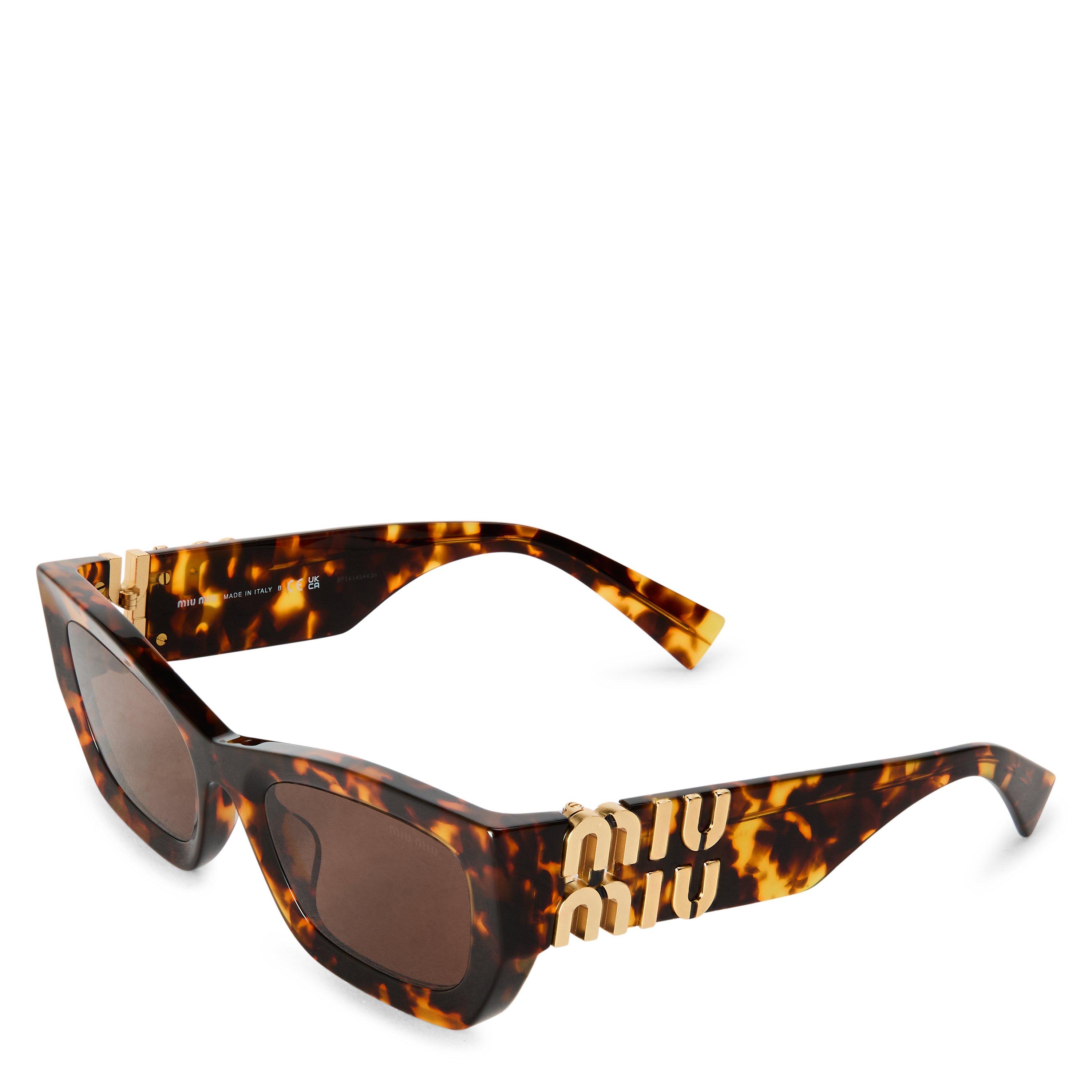 Honey Havana - Miu Miu - Women's 0MU 09WS Rectangle Sunglasses - 1