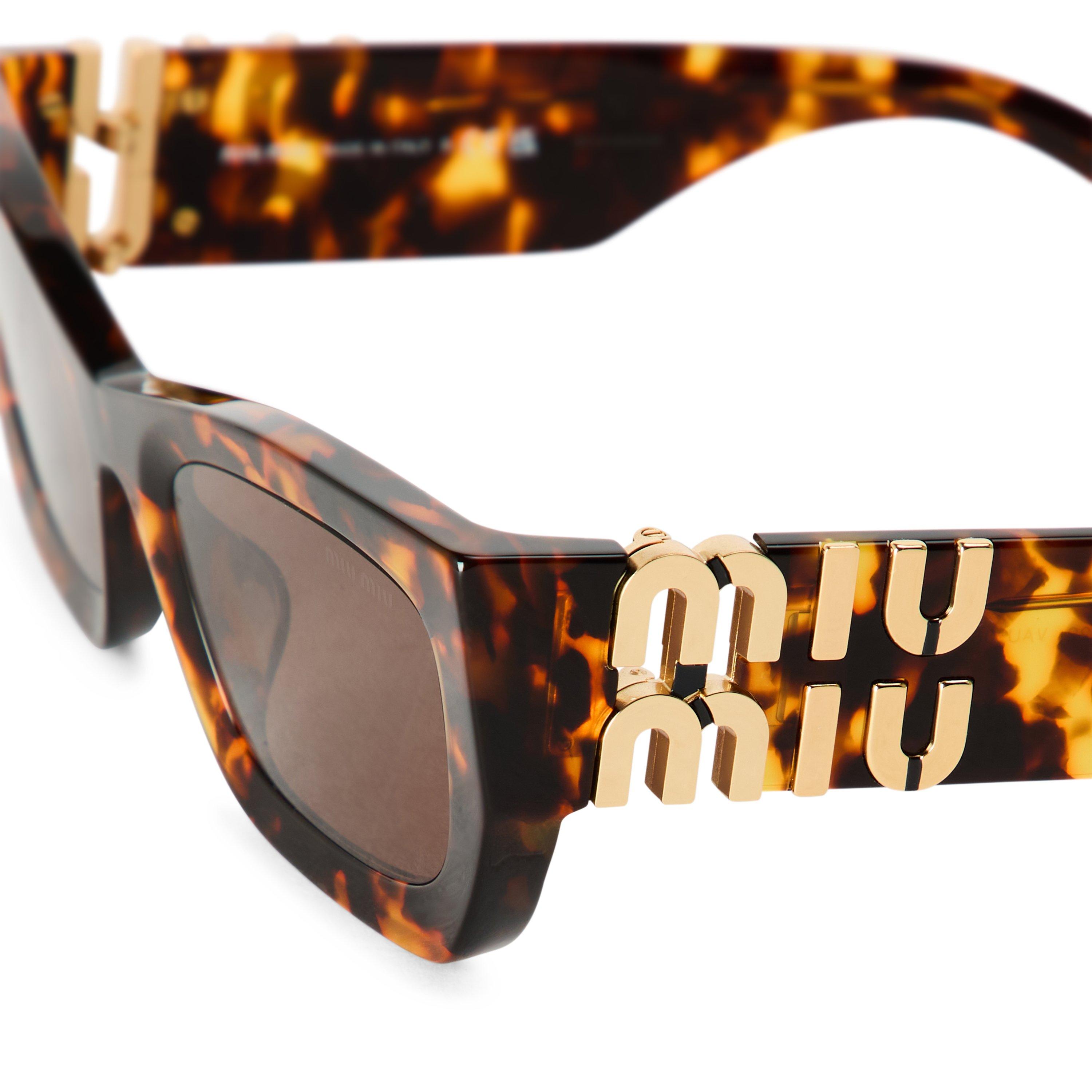 Honey Havana - Miu Miu - Women's 0MU 09WS Rectangle Sunglasses - 3