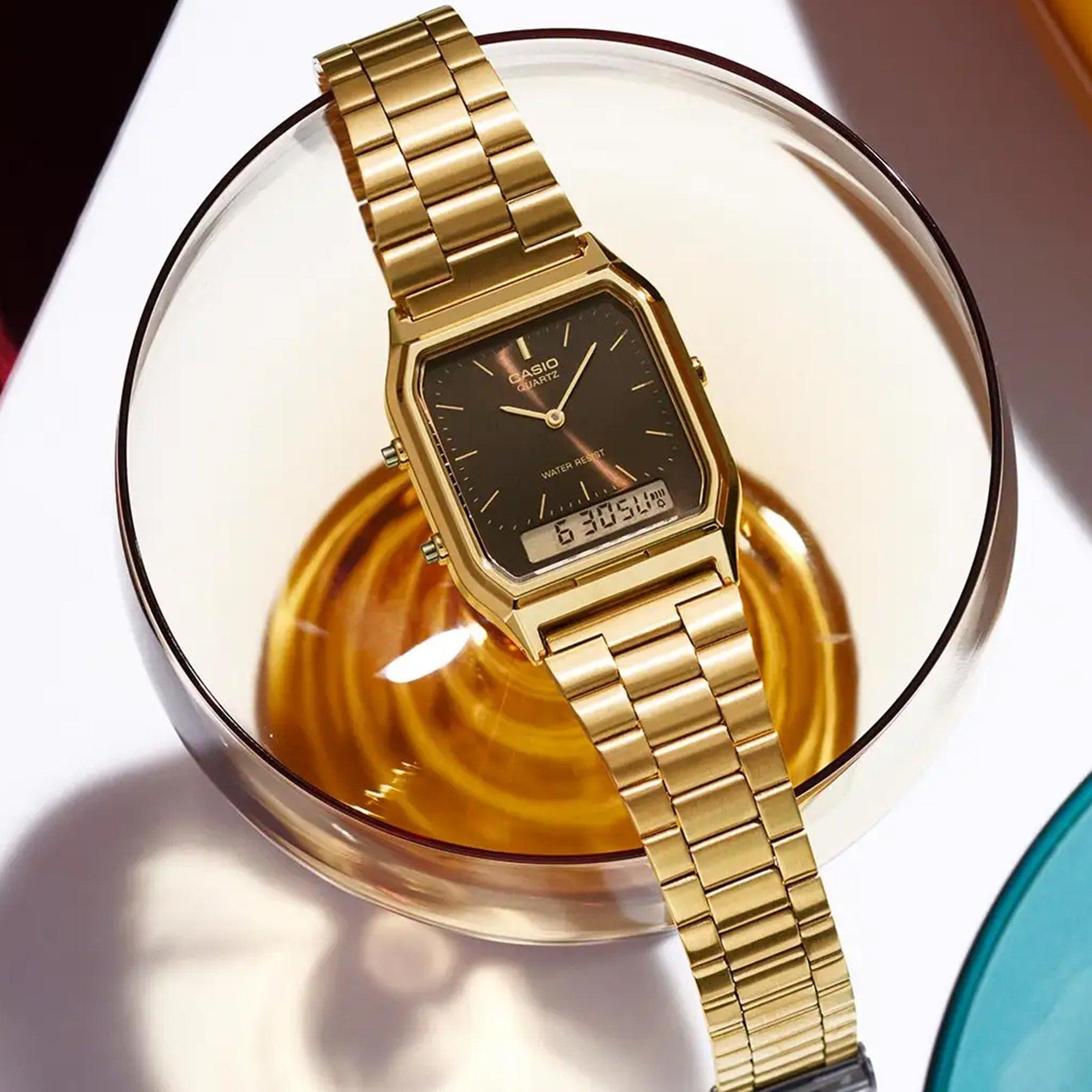 Brown/Gold - Casio - Adults Vintage Digital Watch - 4