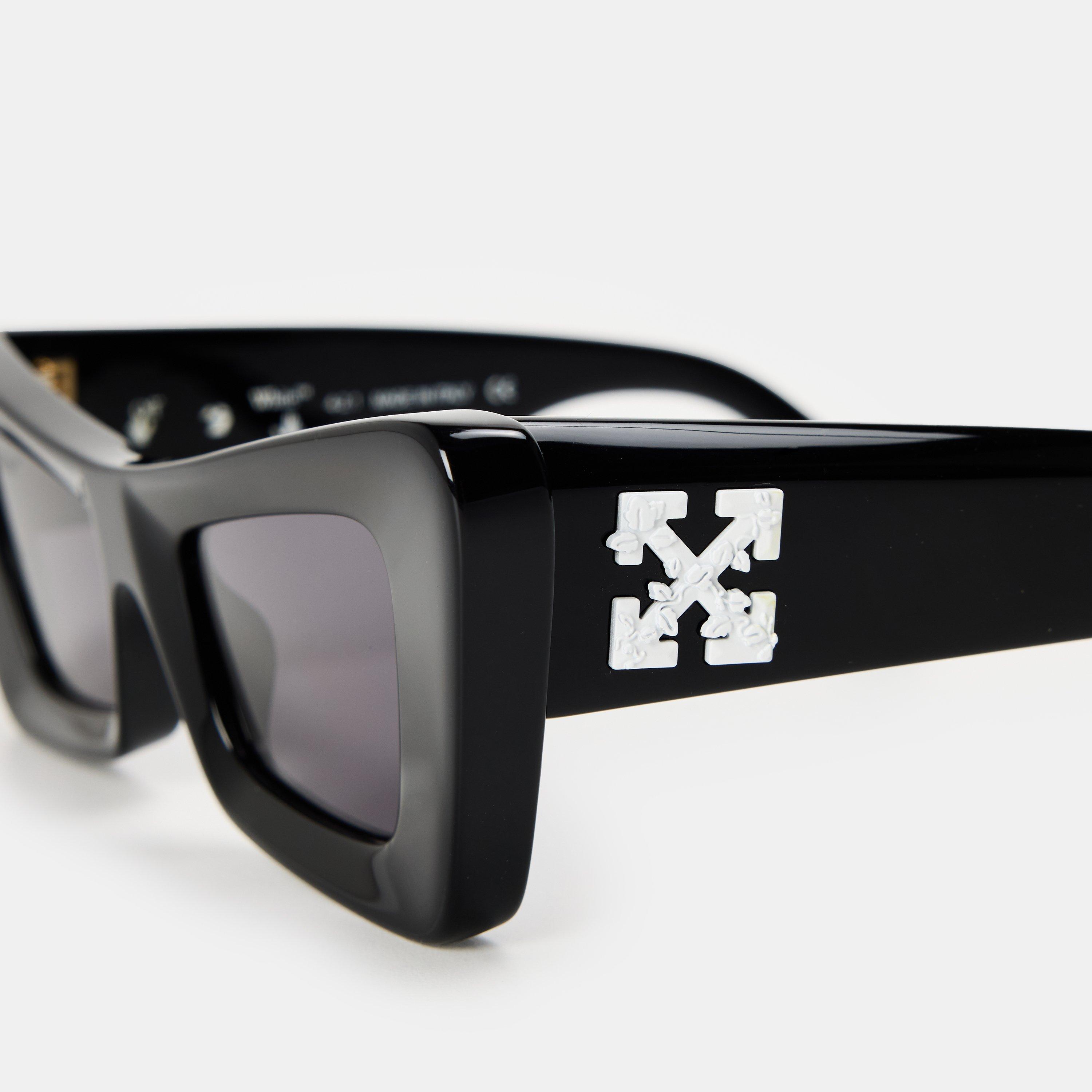 Black/Dark Grey - Off White - Unisex Square Sunglasses, Square Design - 3