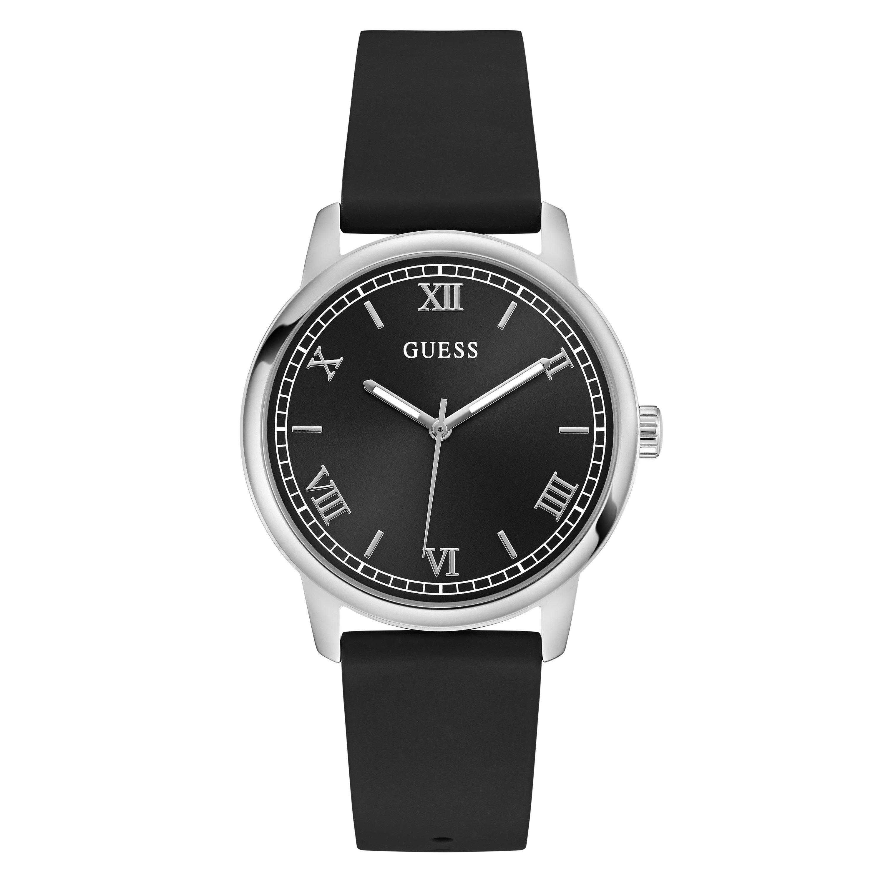 Guess Men's Chandler Analogue Quartz Watch - Black/Silver
