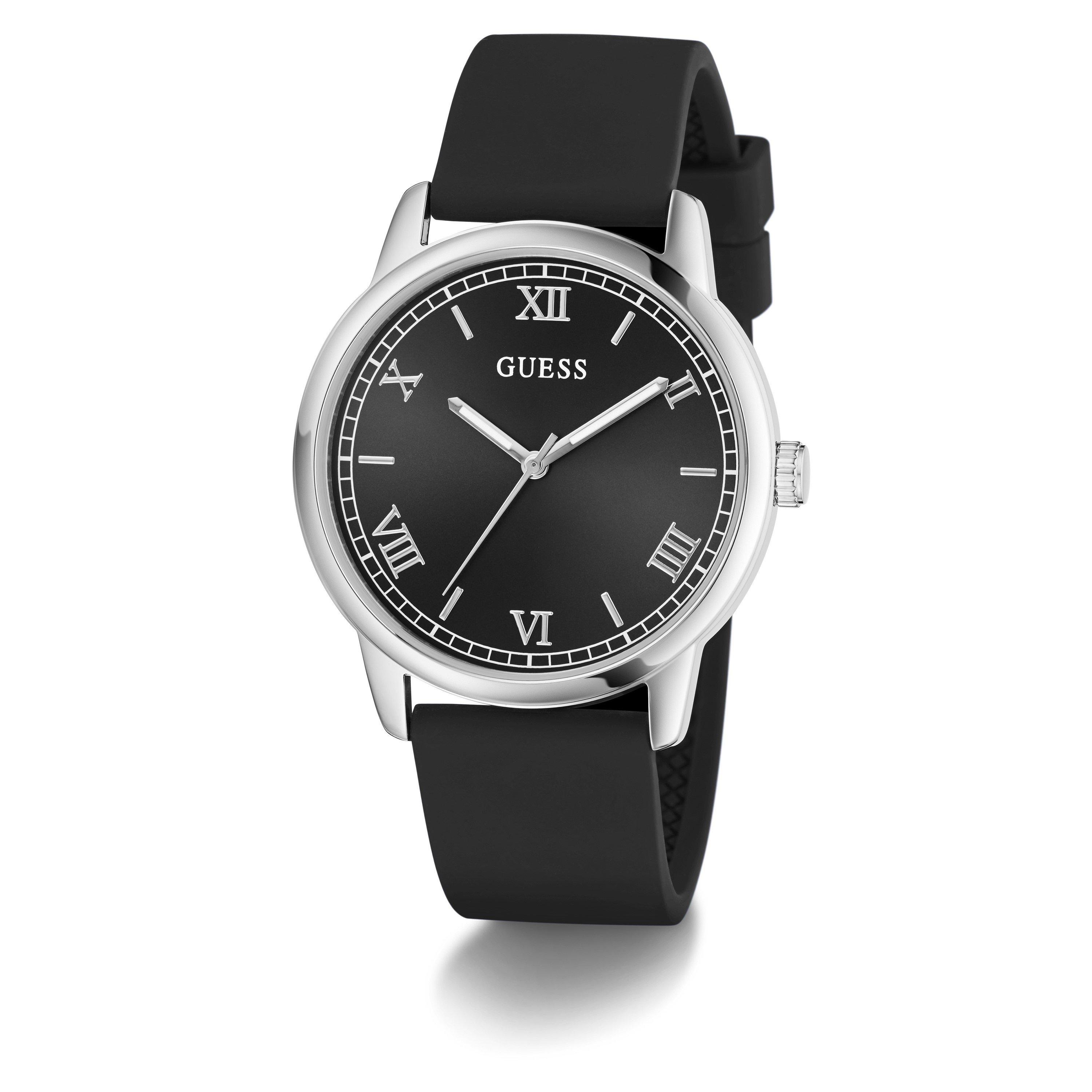 Black/Silver - Guess - Men's Chandler Analogue Quartz Watch - 6