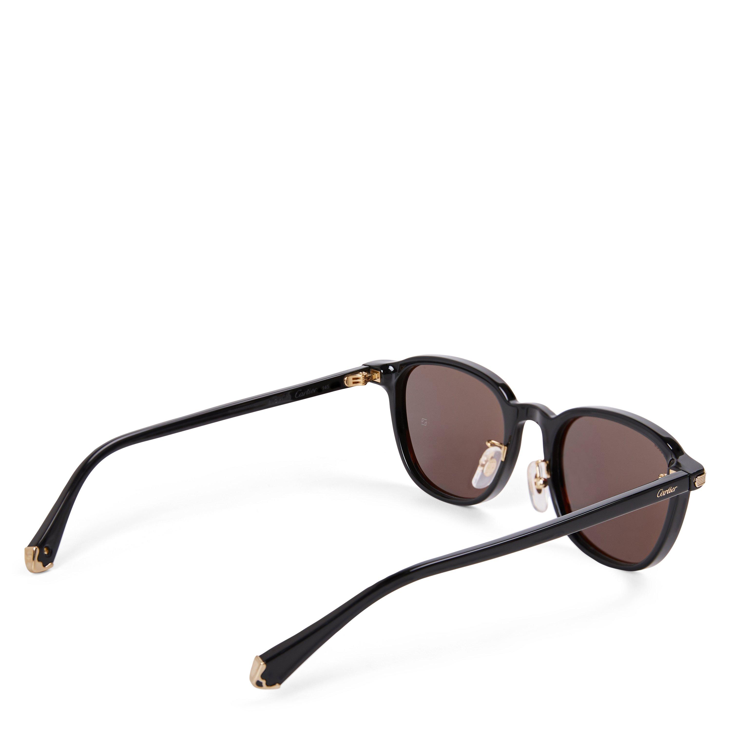 Black - Cartier - Cartier Mens Round CT0541SA Sunglasses - 2