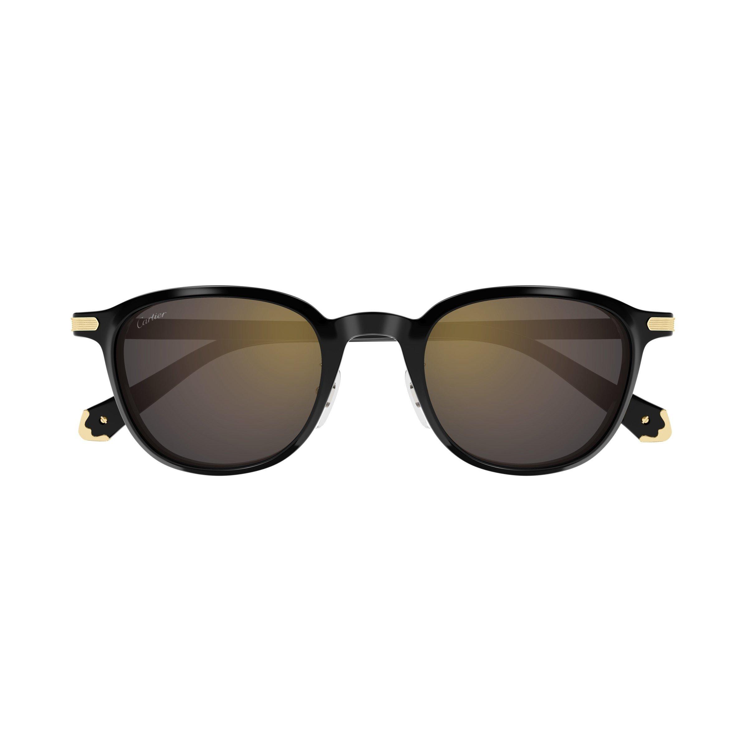 Black - Cartier - Cartier Mens Round CT0541SA Sunglasses - 3