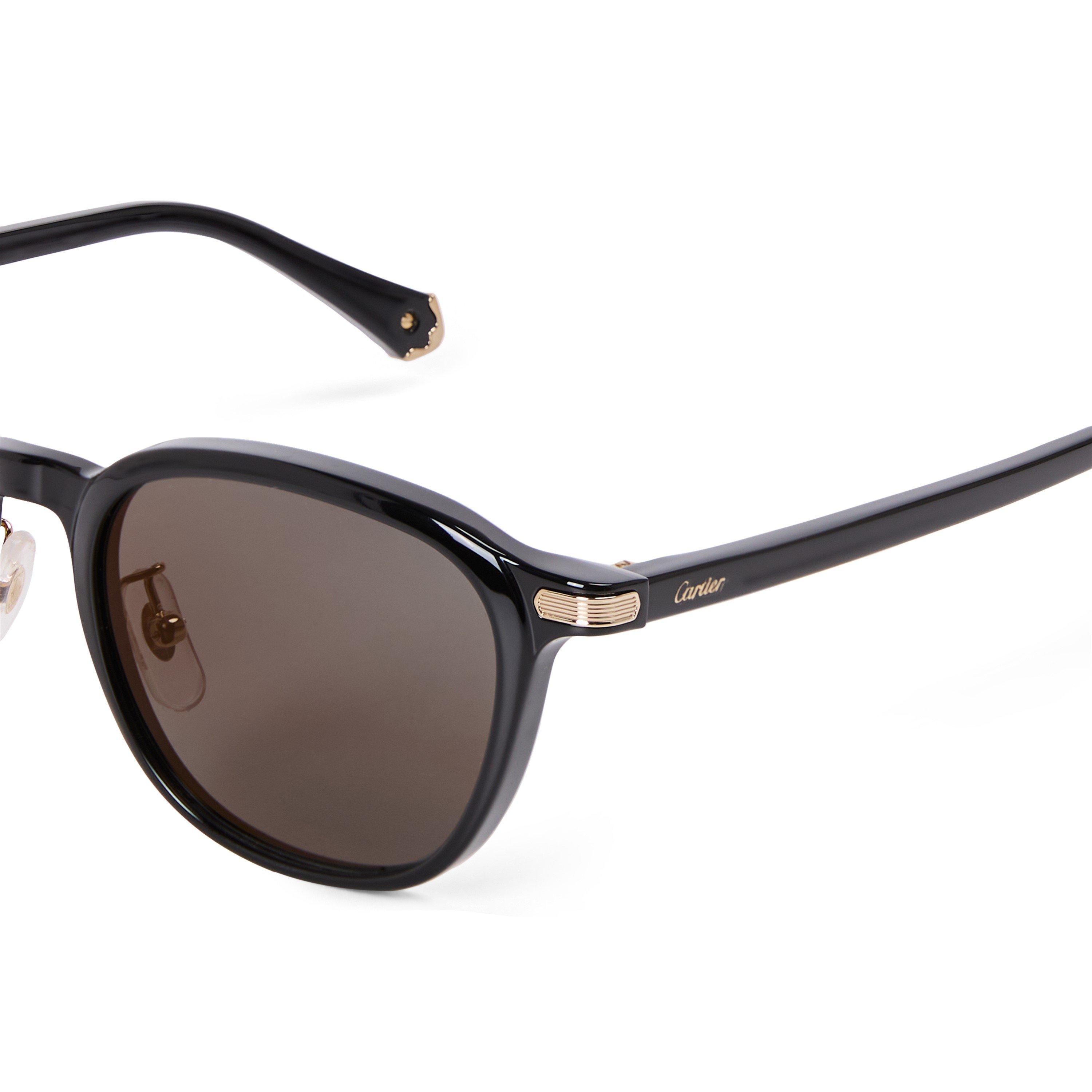 Black - Cartier - Cartier Mens Round CT0541SA Sunglasses - 4