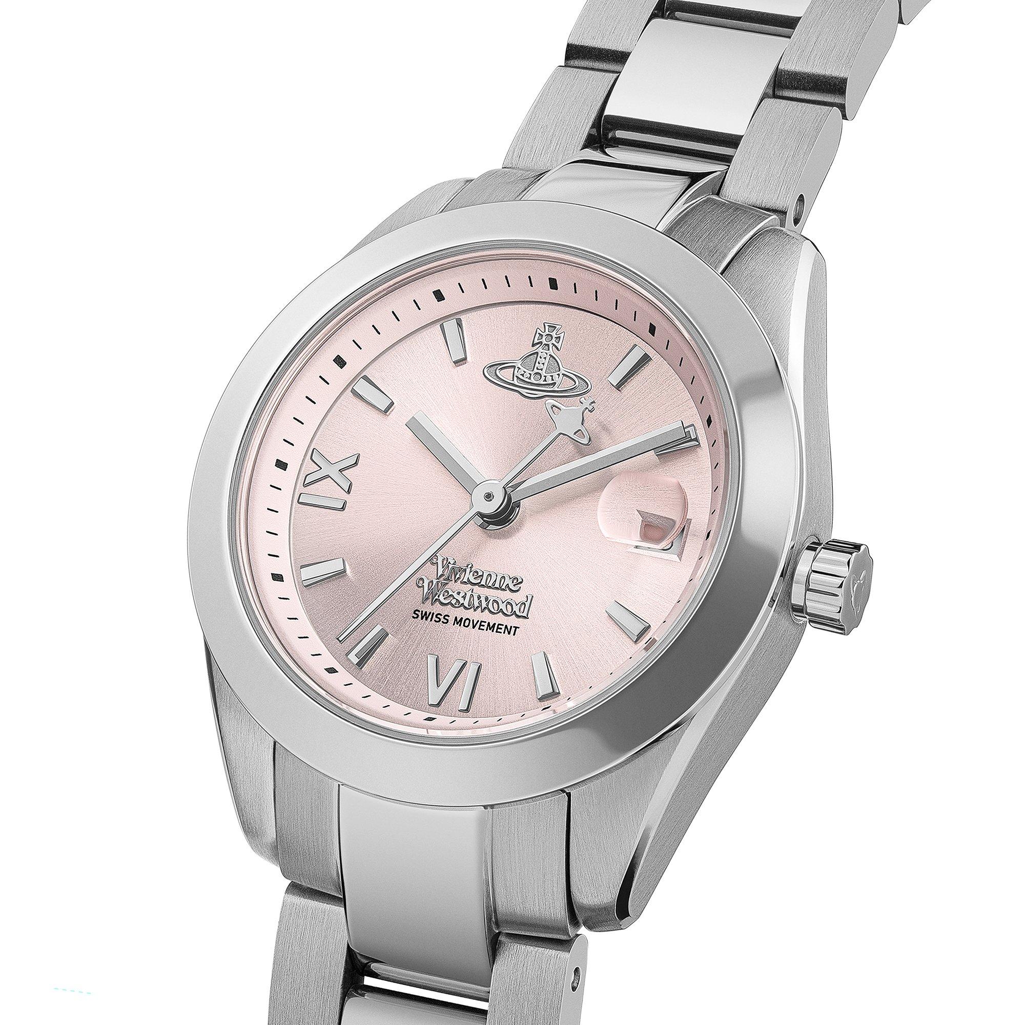 Silver/Pink - Vivienne Westwood - Women's Saturn Orb Fenchurch Quartz Watch - 2