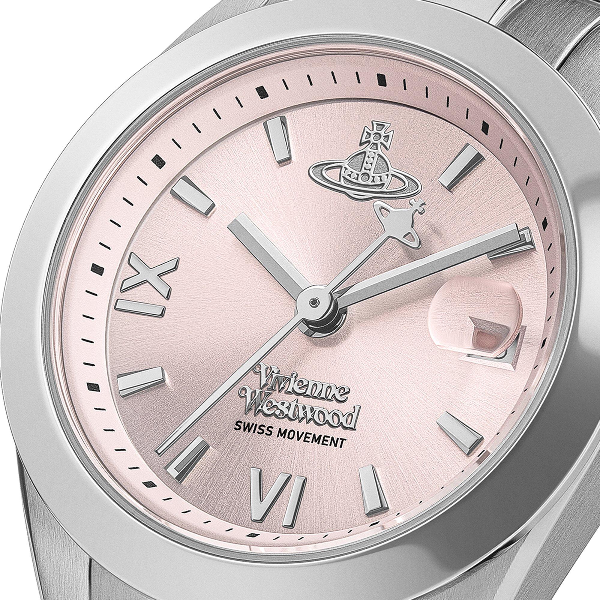 Silver/Pink - Vivienne Westwood - Women's Saturn Orb Fenchurch Quartz Watch - 4