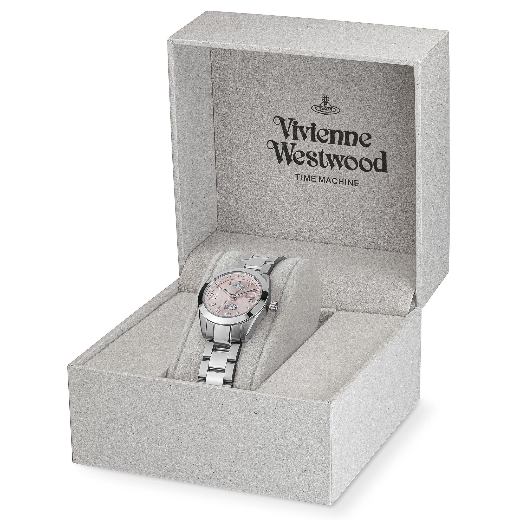 Silver/Pink - Vivienne Westwood - Women's Saturn Orb Fenchurch Quartz Watch - 6