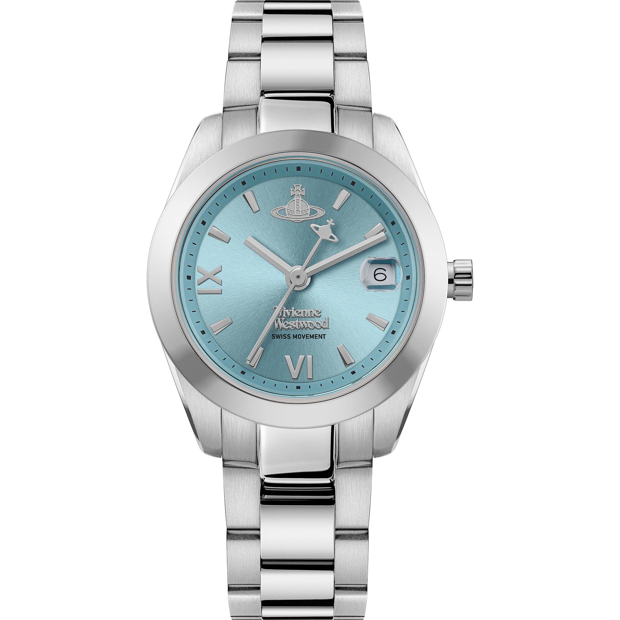 Vivienne Westwood Womens Saturn Orb Fenchurch Quartz Watch - Silver/Blue