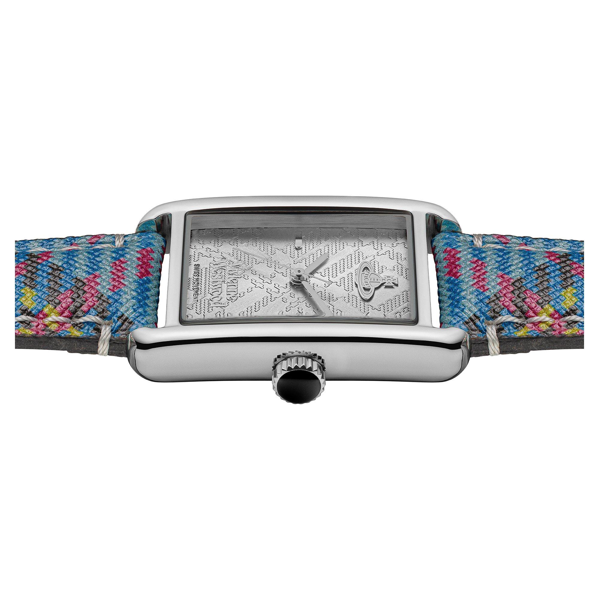 Silver/Tartan - Vivienne Westwood - Viv Bank 41mm Analogue Quartz Watch - 3