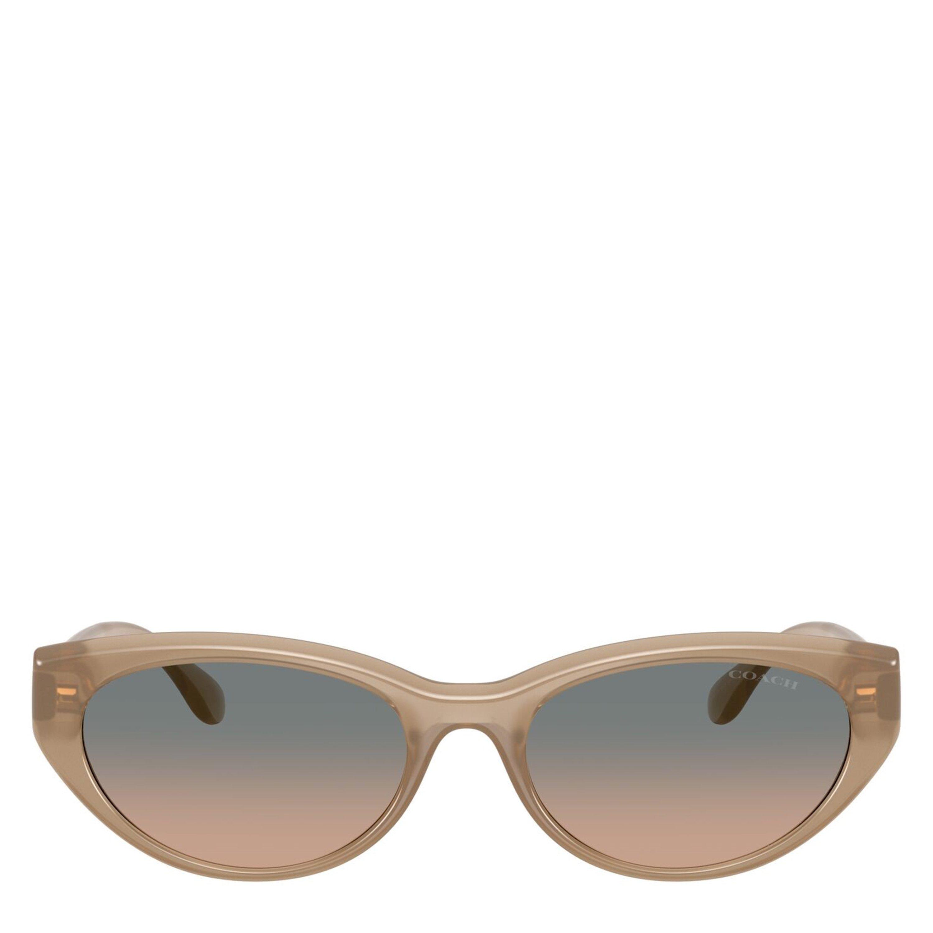 Sand/Green - Coach - Women's Cat Eye Sunglasses - 2