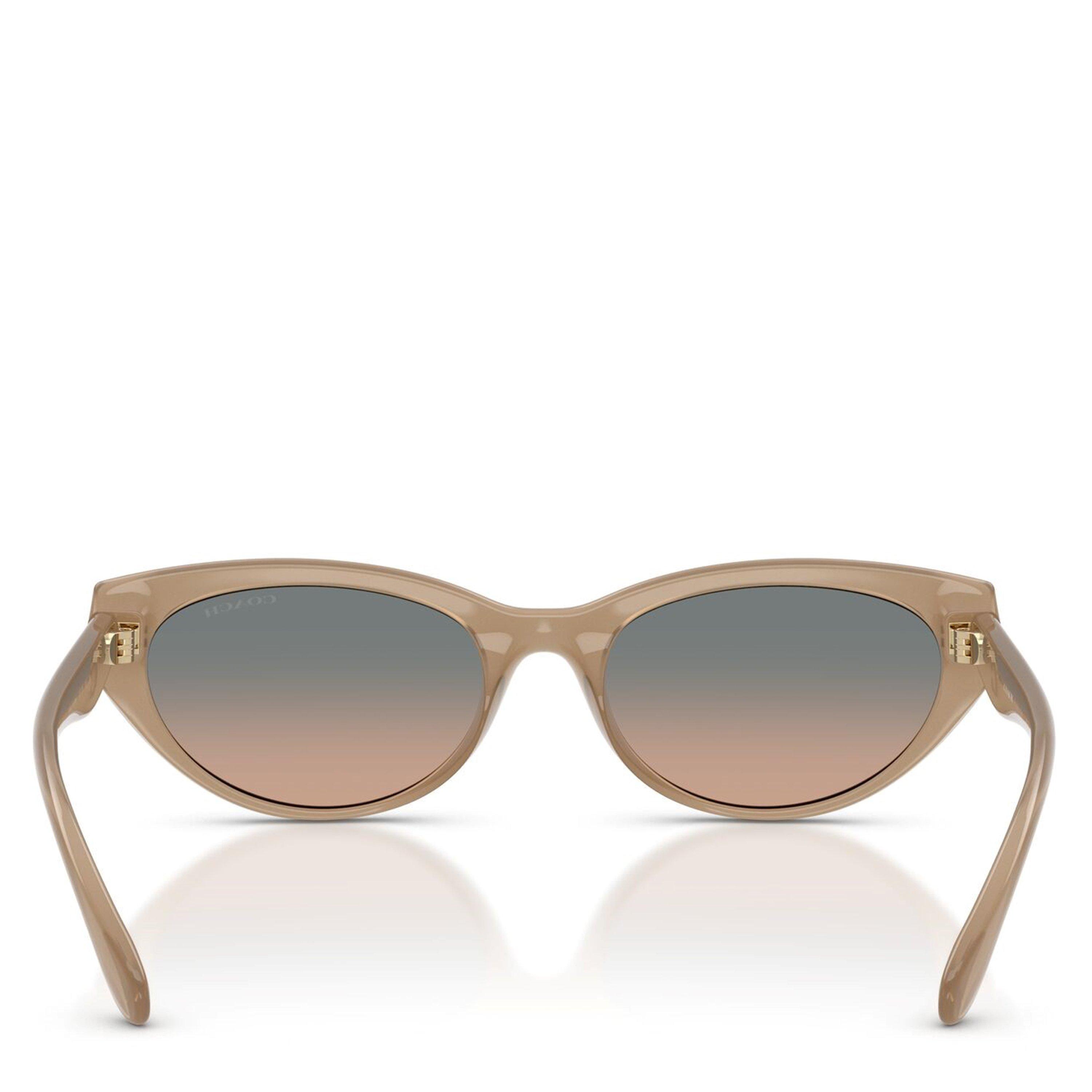 Sand/Green - Coach - Women's Cat Eye Sunglasses - 4