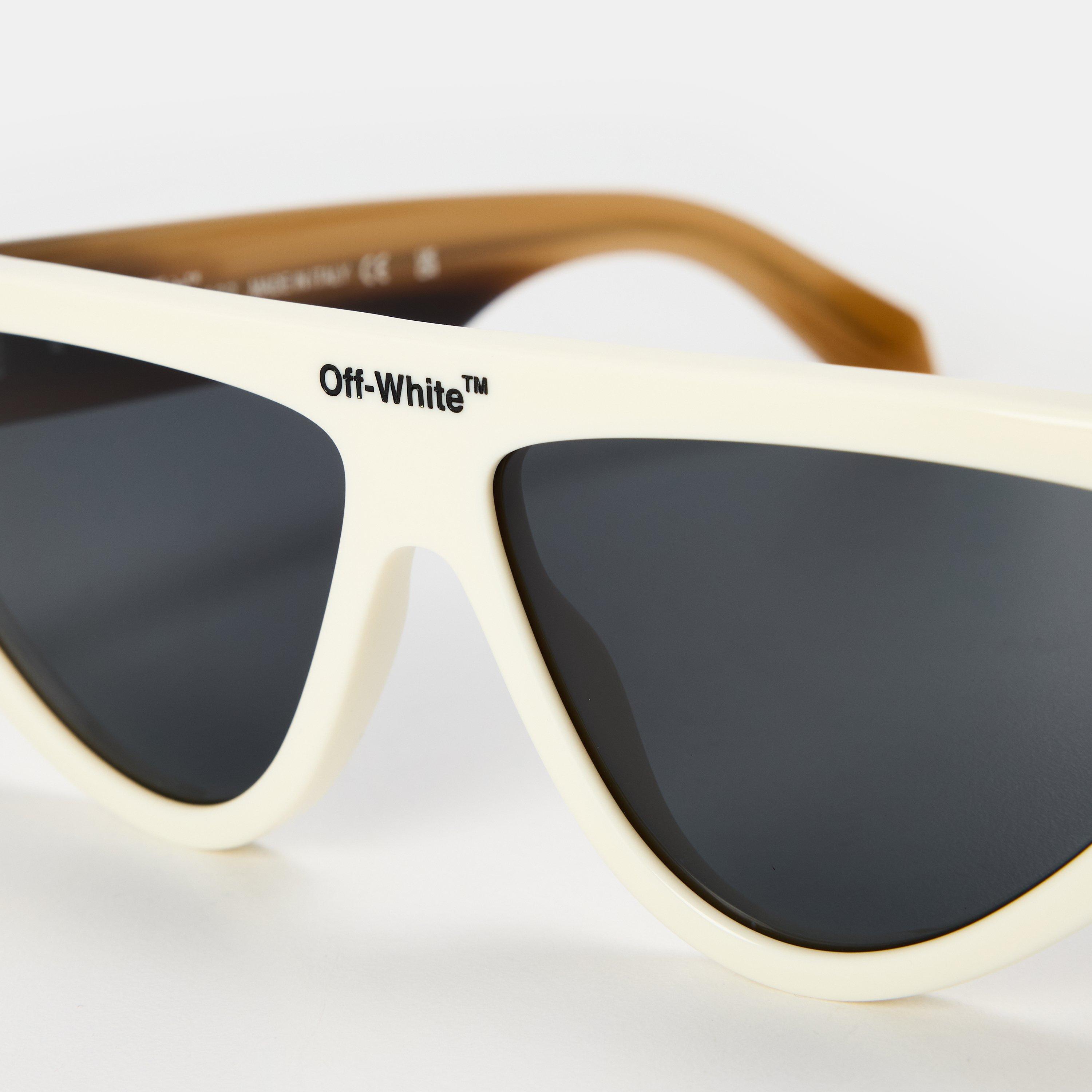 White/Dark Grey - Off White - Square Sunglasses - 3