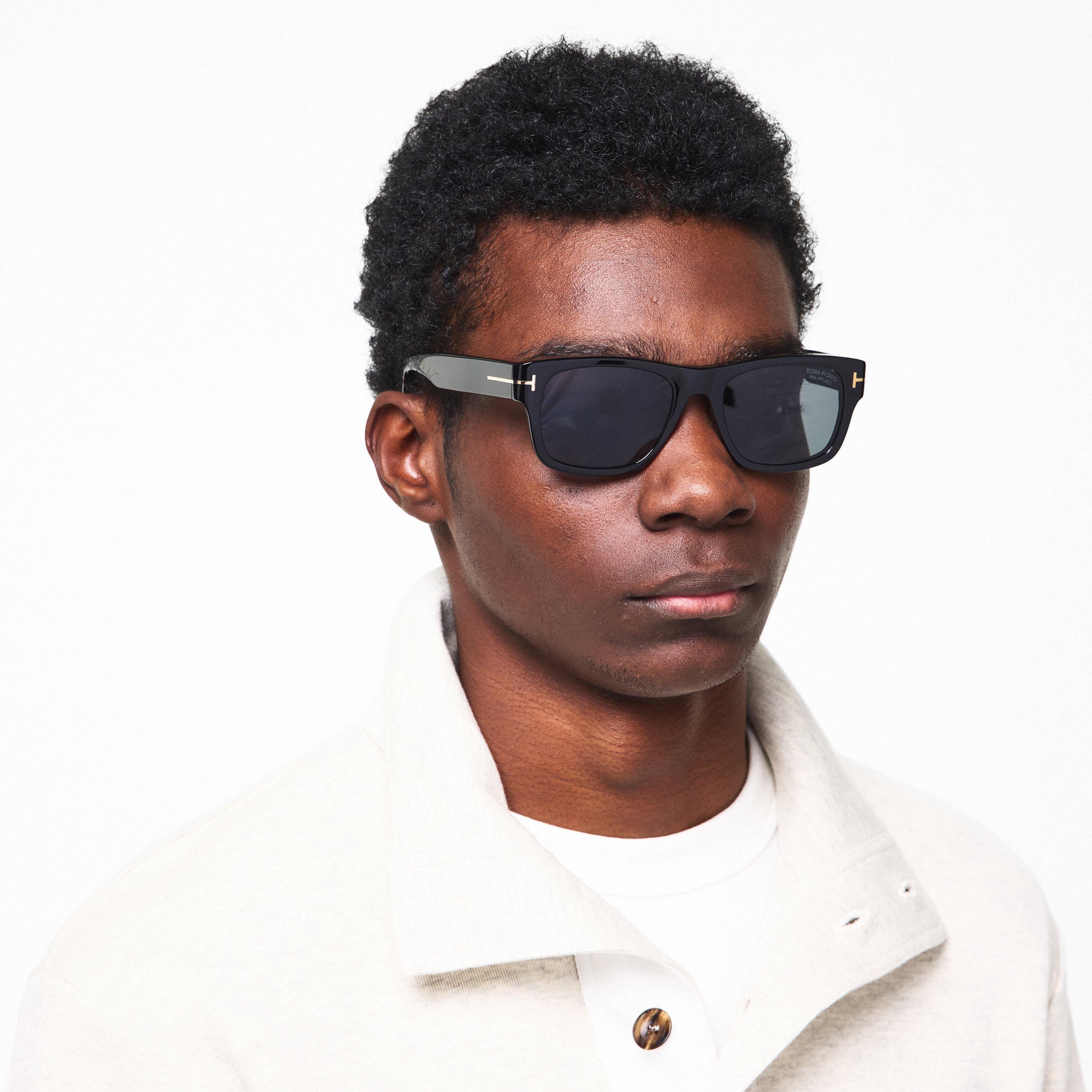 Shiny black - Tom Ford - Men's TFS Smith Sunglasses - 3