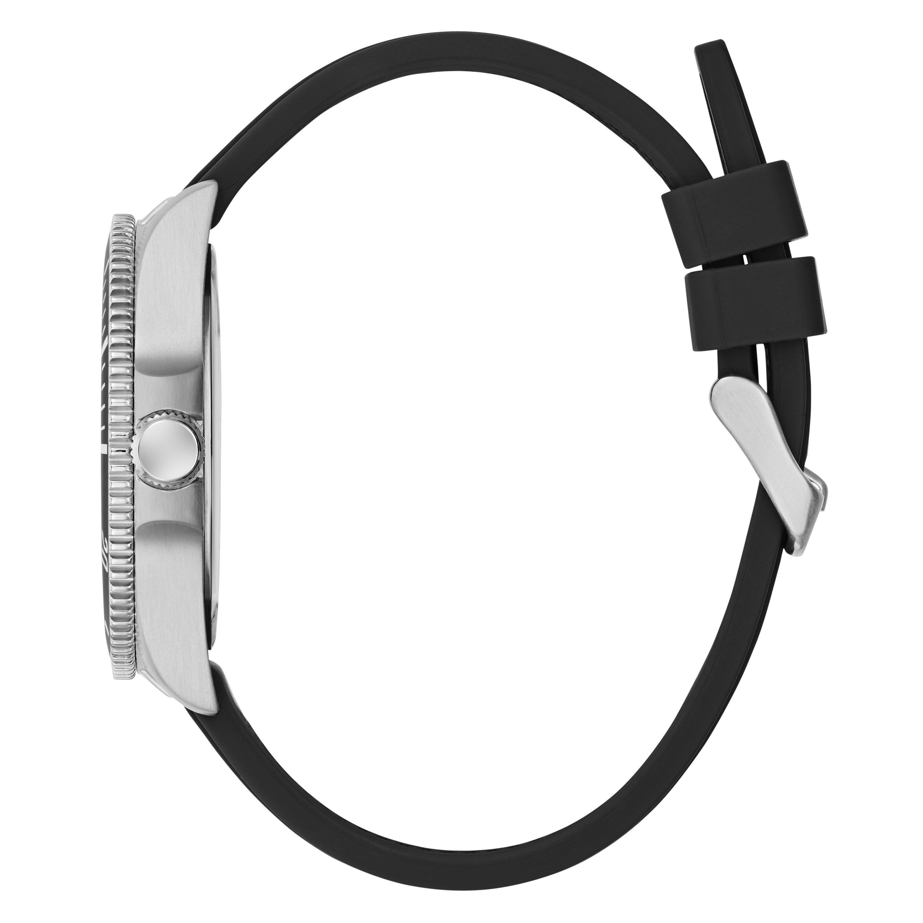 Black/Silver - Guess - Men's Cliff Analogue Quartz Watch - 4