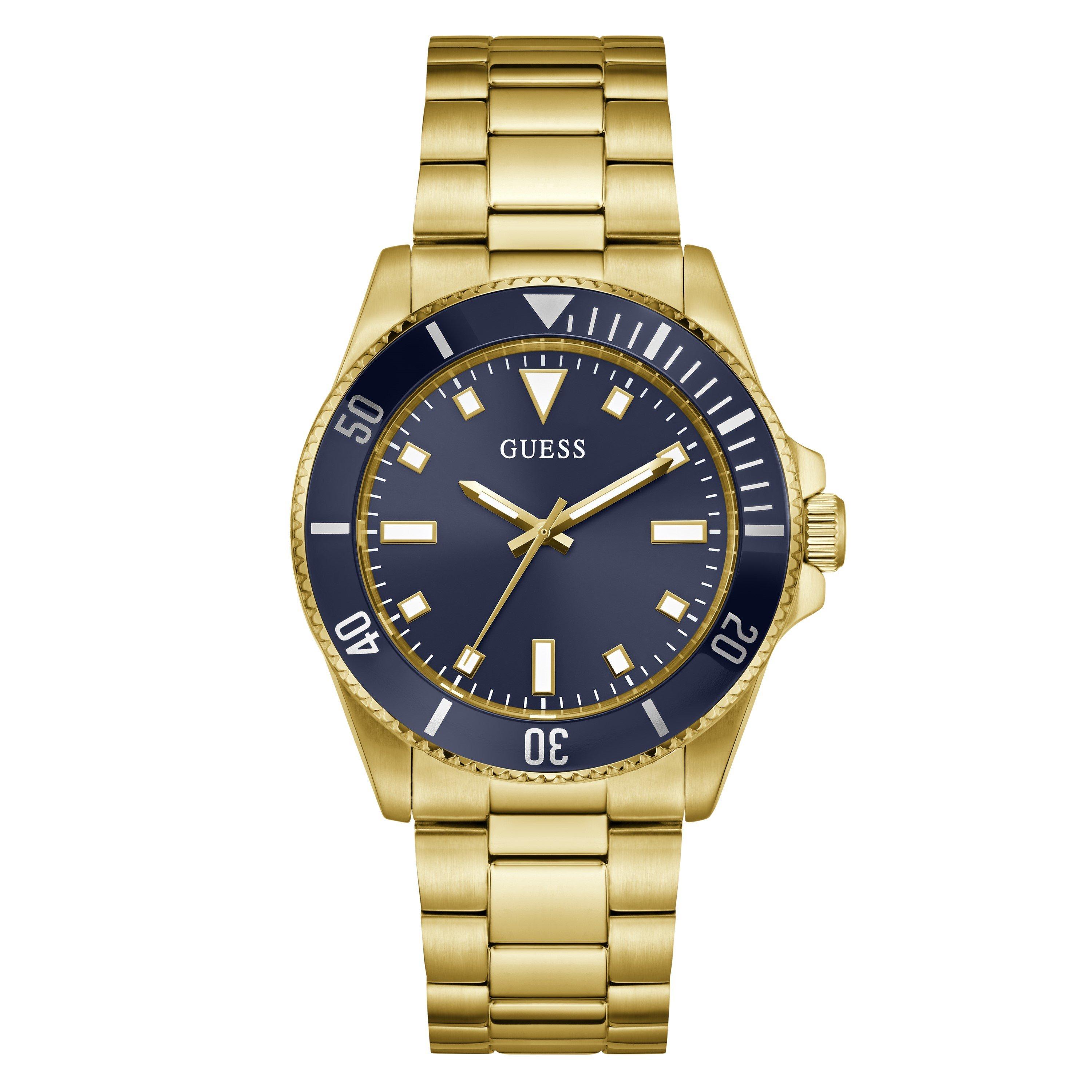Guess Men's Cliff Quartz Analogue Watch - Blue/Metallic