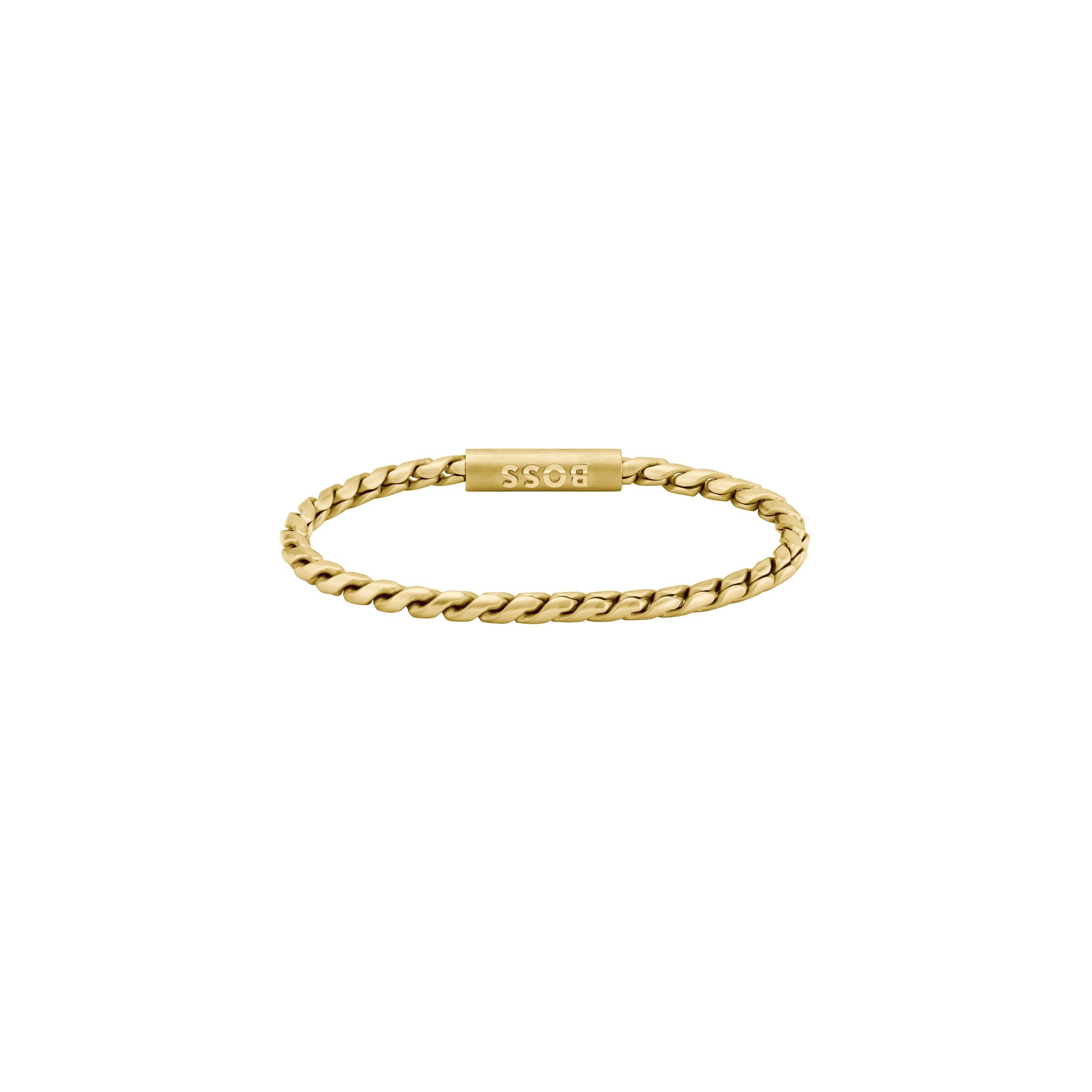 Gold - Boss - Men's Doran Stainless Steel Braided Bracelet - 2