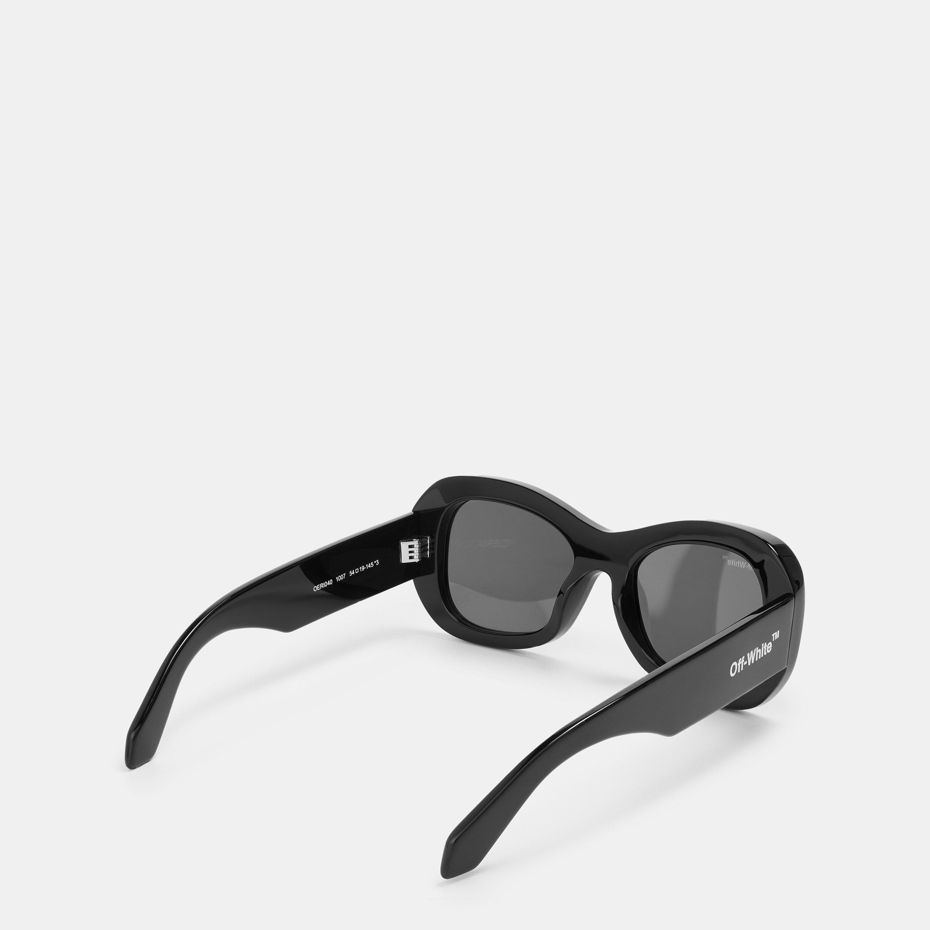 Black/Dark Grey - Off White - Unisex Square Sunglasses, Square Design - 2