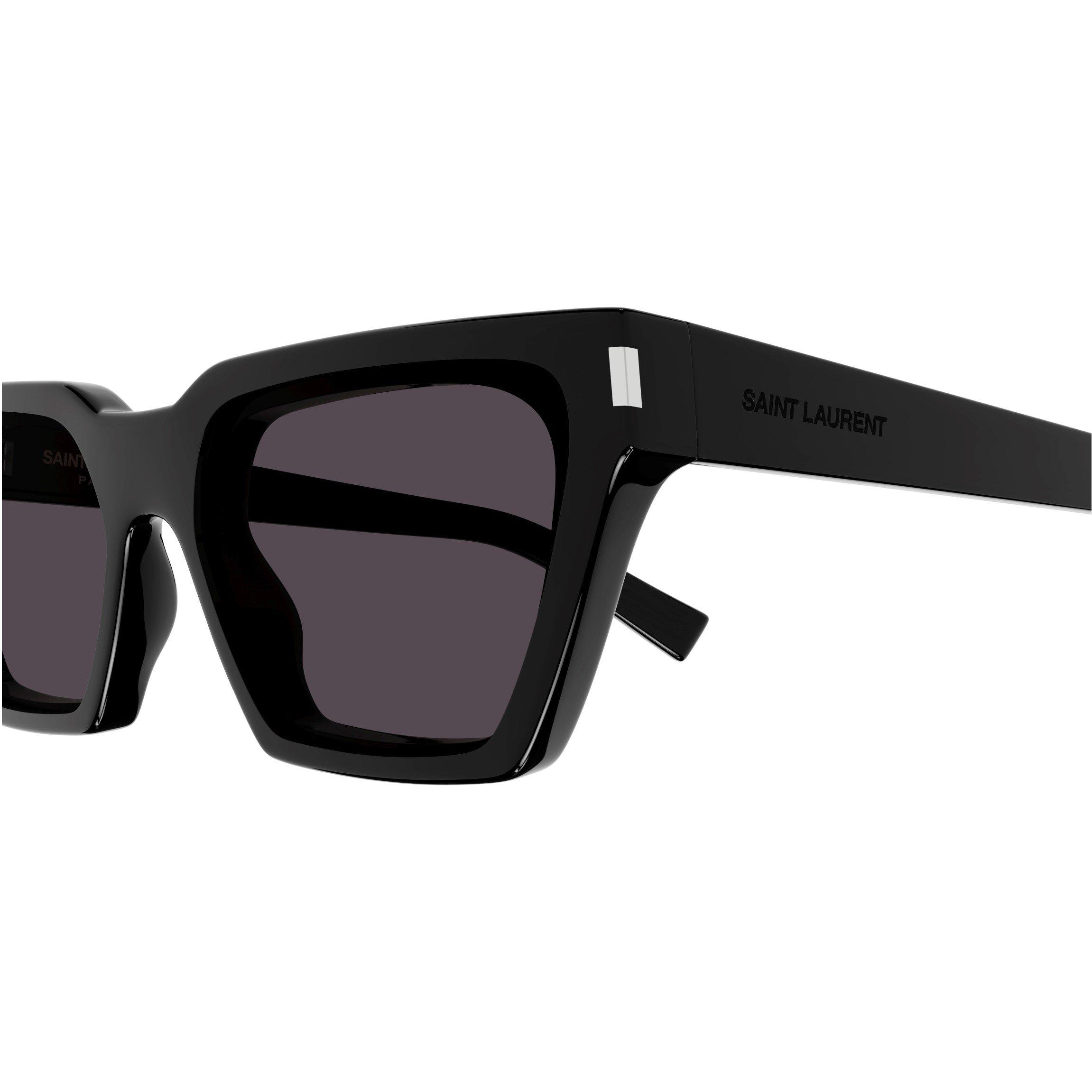 Black/Black - Saint Laurent - Women's Calista Square Sunglasses - 3