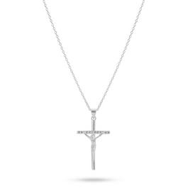 Common Lines Studded Cross Necklace