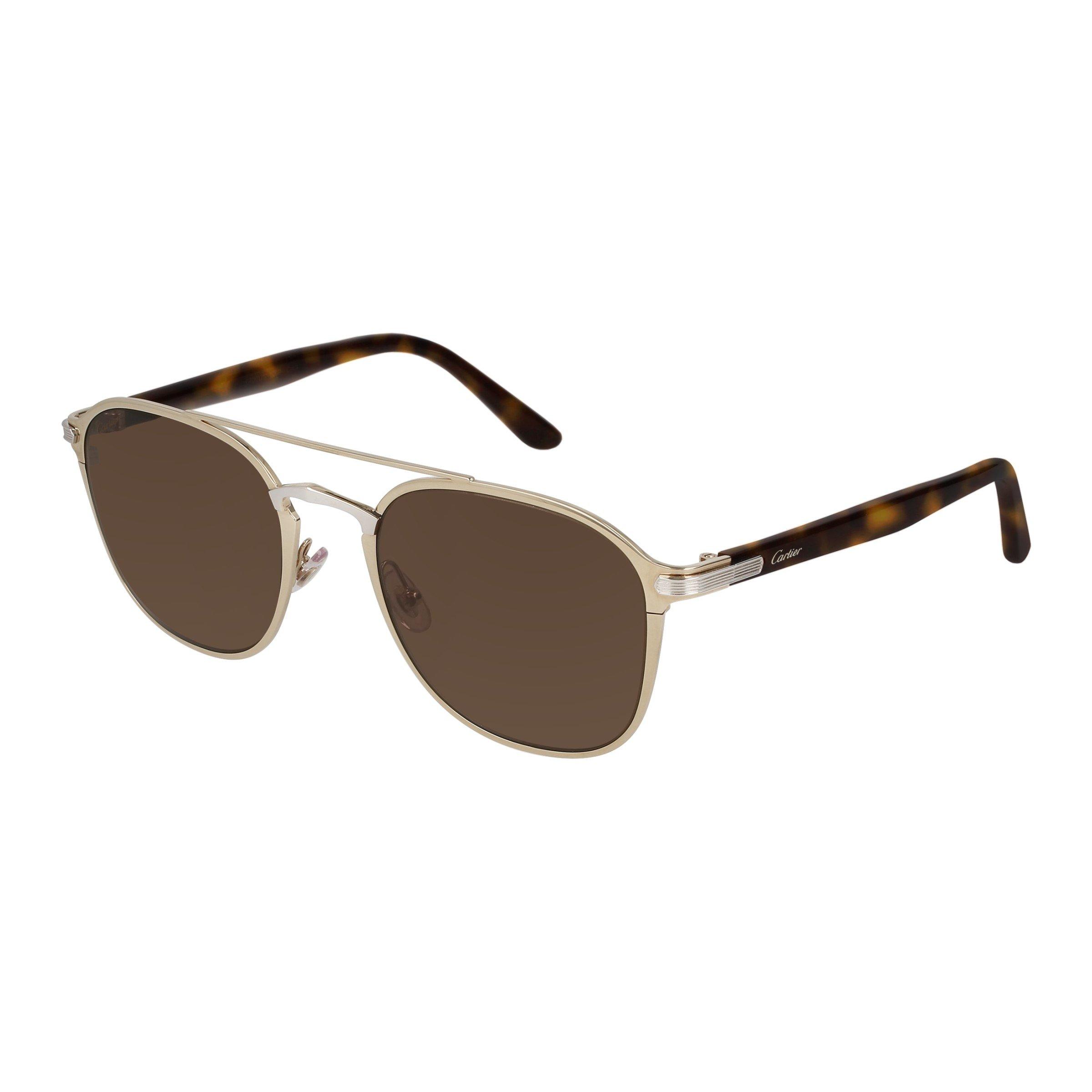 Gold/Black - Cartier - Cartier Mens Pilot CT0012S Sunglasses