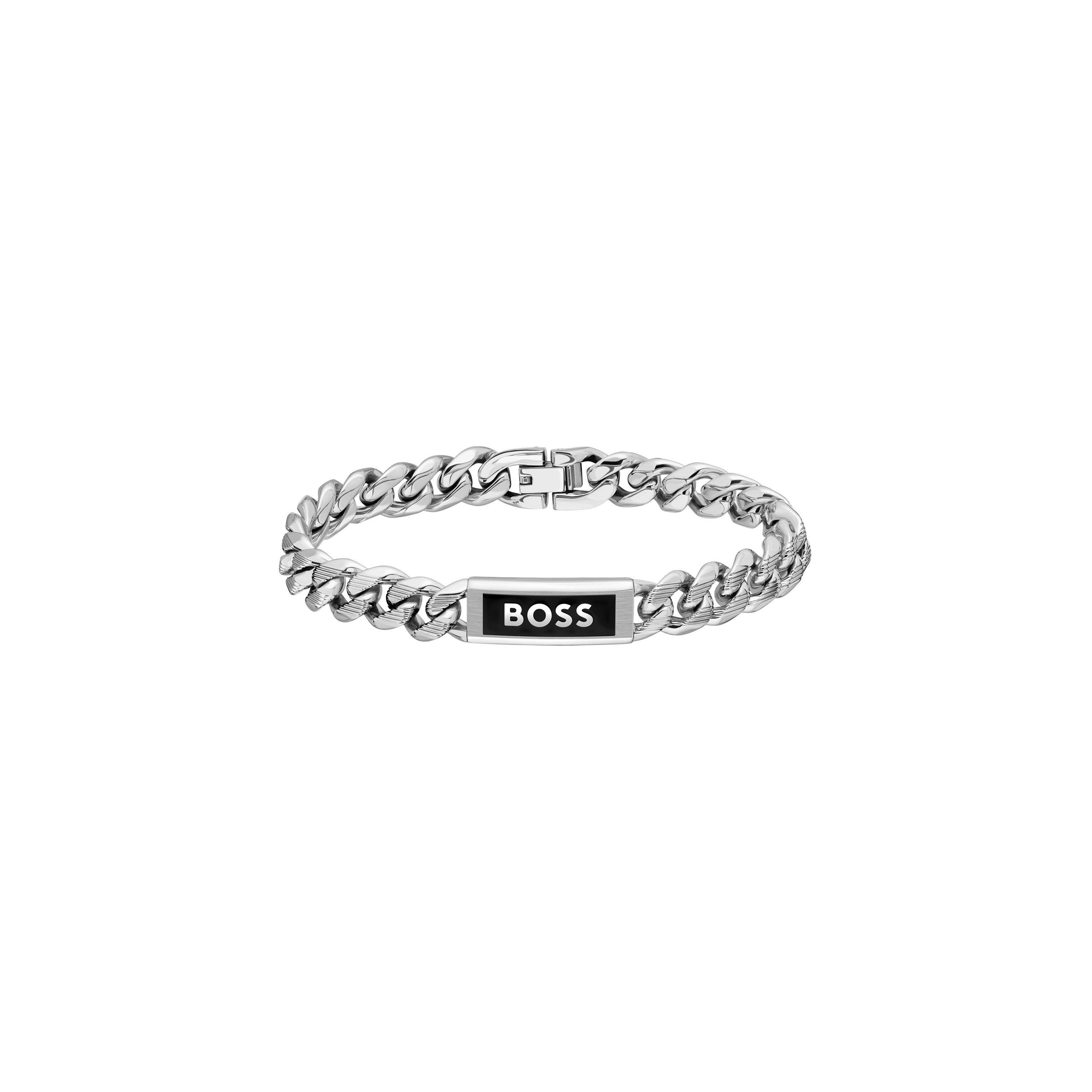 Silver - Boss - Men's Kassy Stainless Steel Chain Bracelet - 1