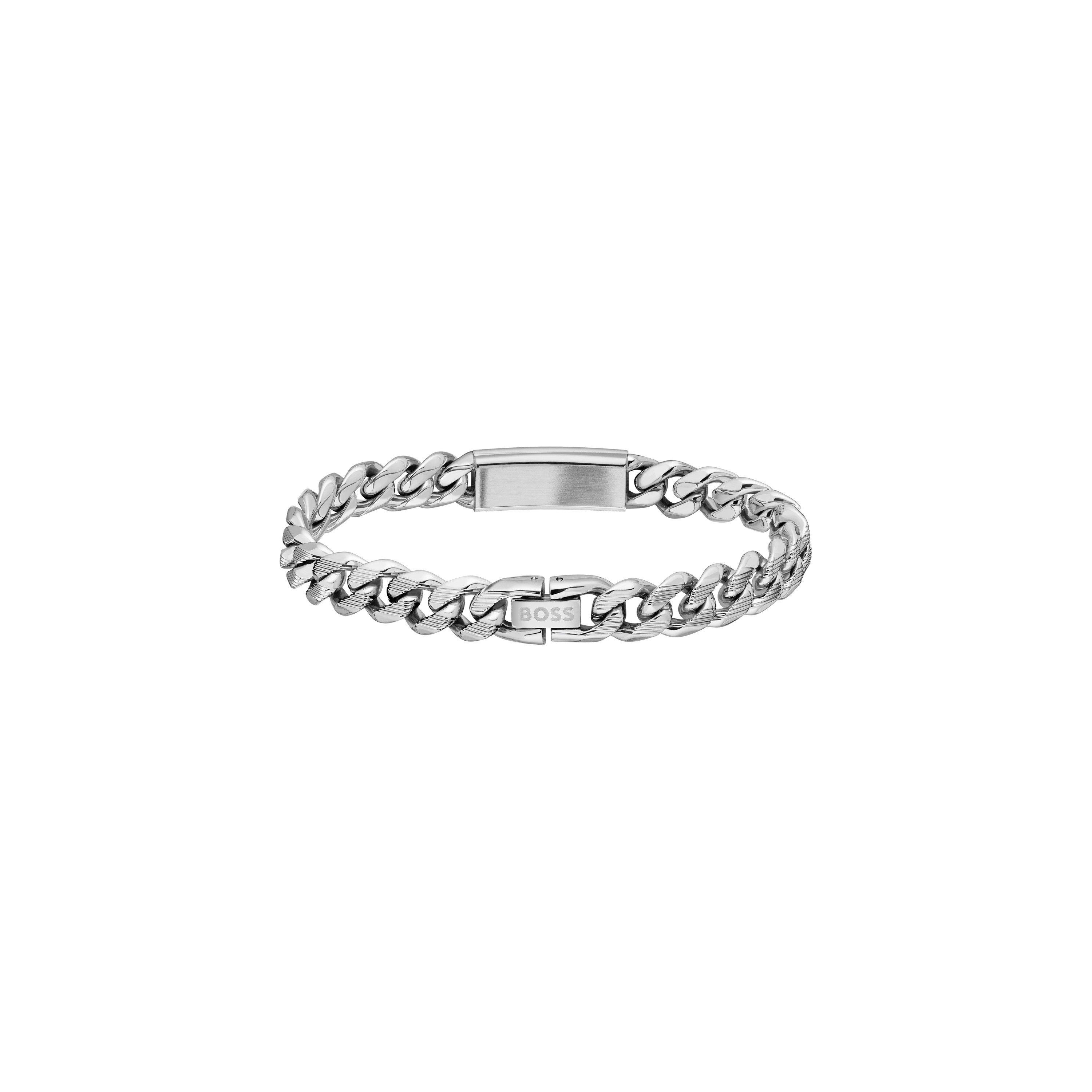 Silver - Boss - Men's Kassy Stainless Steel Chain Bracelet - 2
