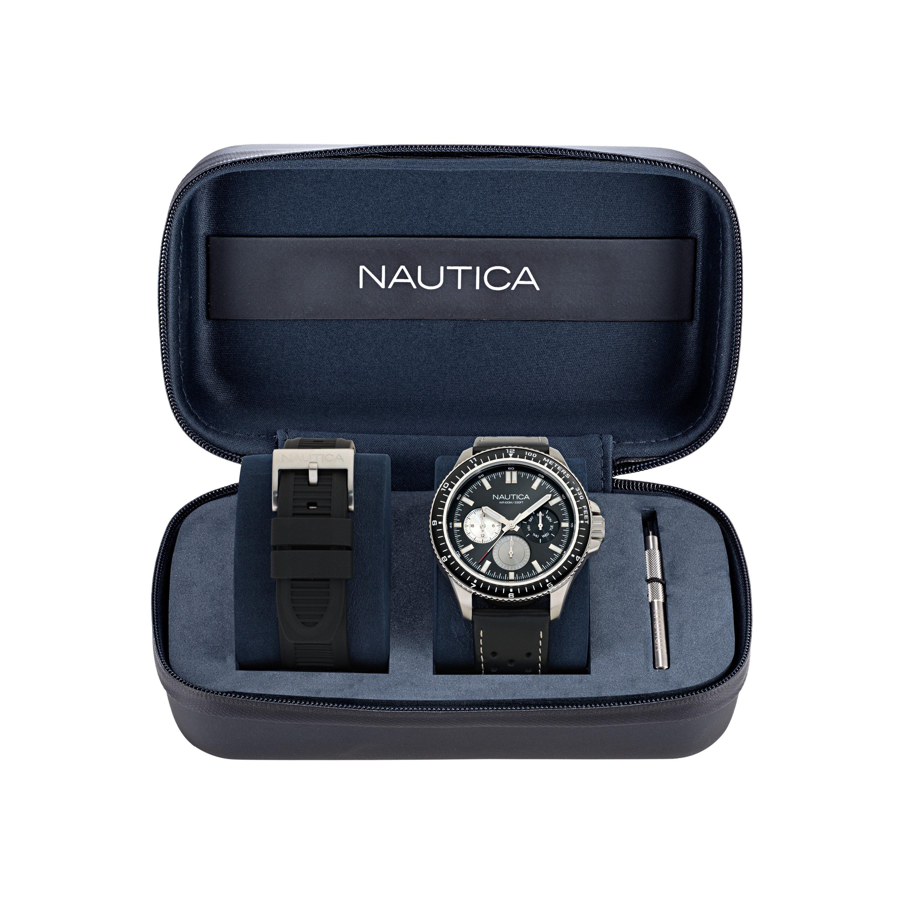 Preto/Prata - Nautica - Nautica Windrose Wtc Sn72 - 3