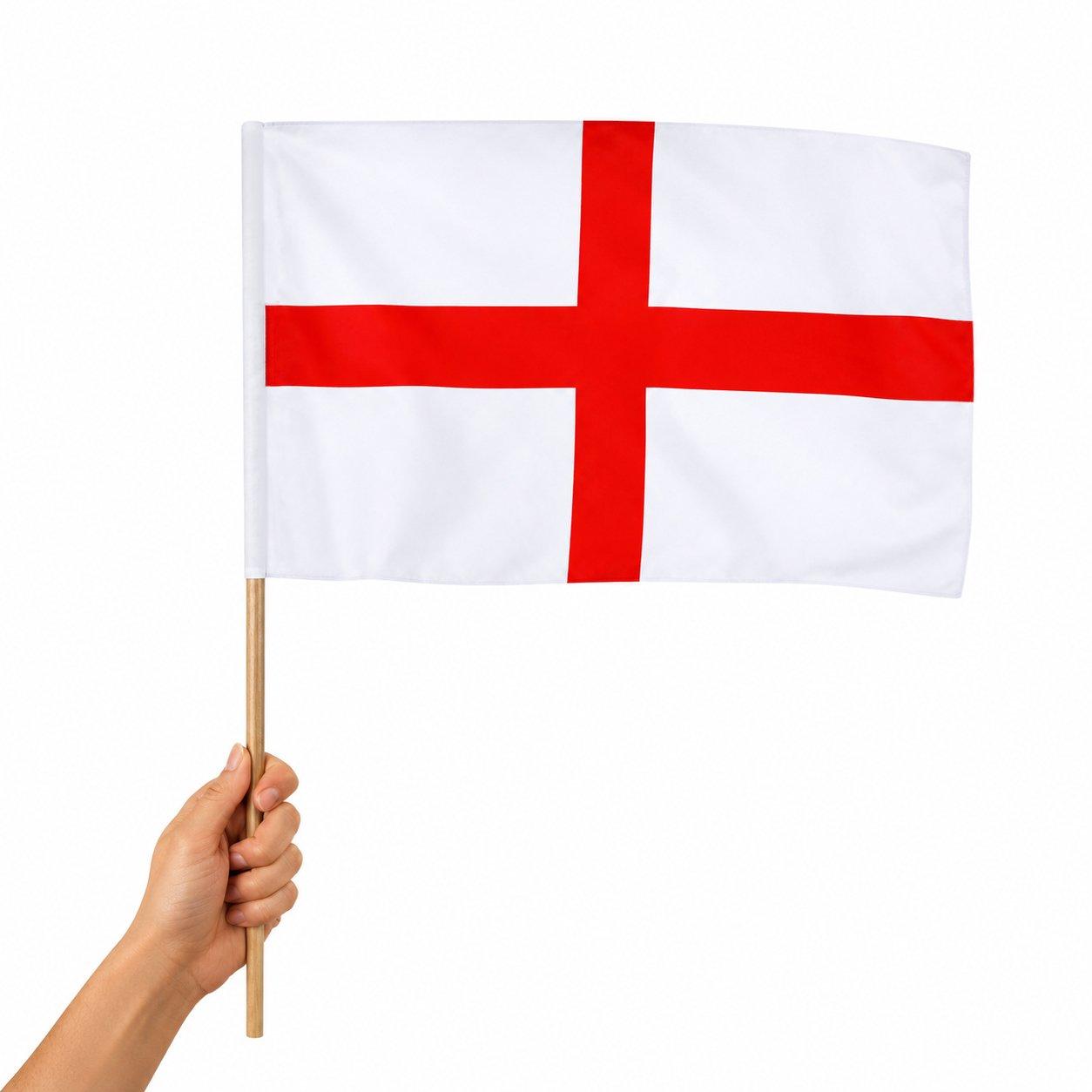 England - Team - Hand Football Flag - 1