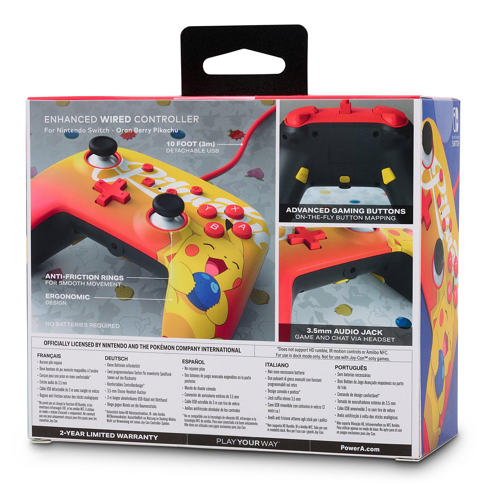 Oran Berry - PowerA - Enhanced Wired Controller for Nintendo Switch - Oran Berry Pikachu - 10