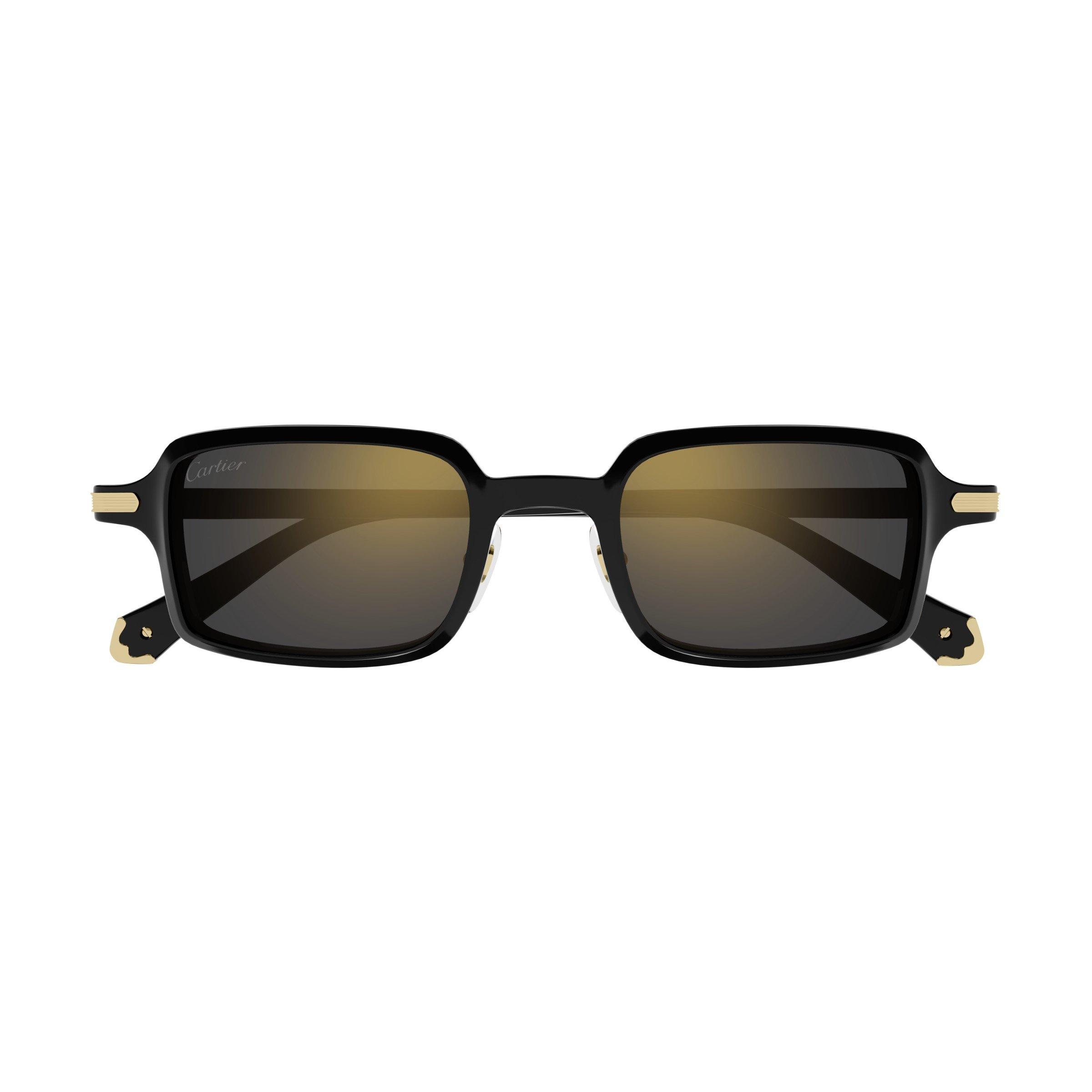 Gold - Cartier - Cartier Mens Rectangular CT0539S Sunglasses - 2
