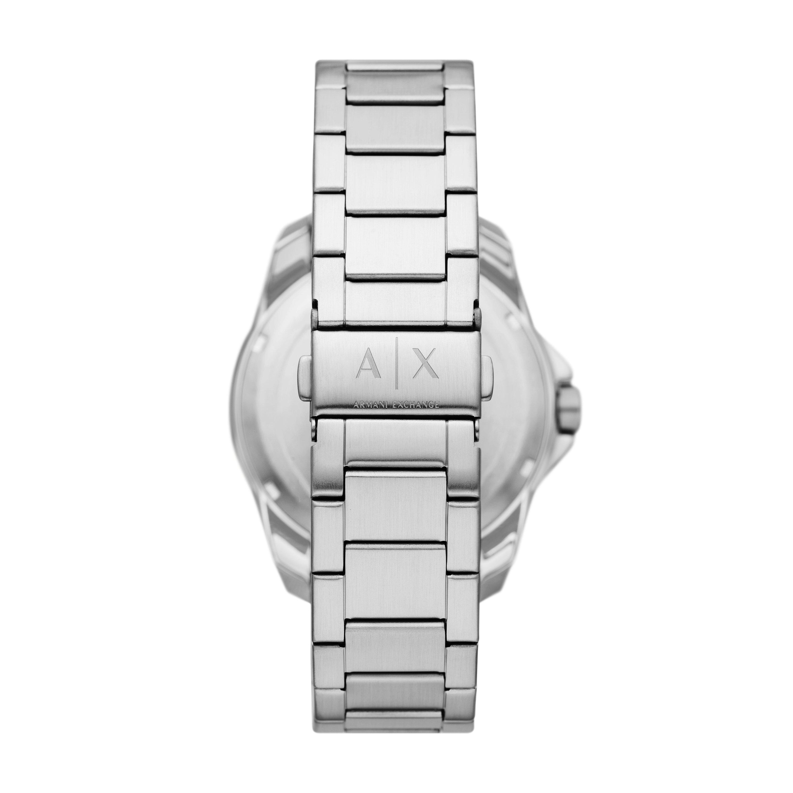 Blue/Silver - Armani Exchange - Men's Three-Hand Date, Stainless Steel Watch, AX1950 - 4