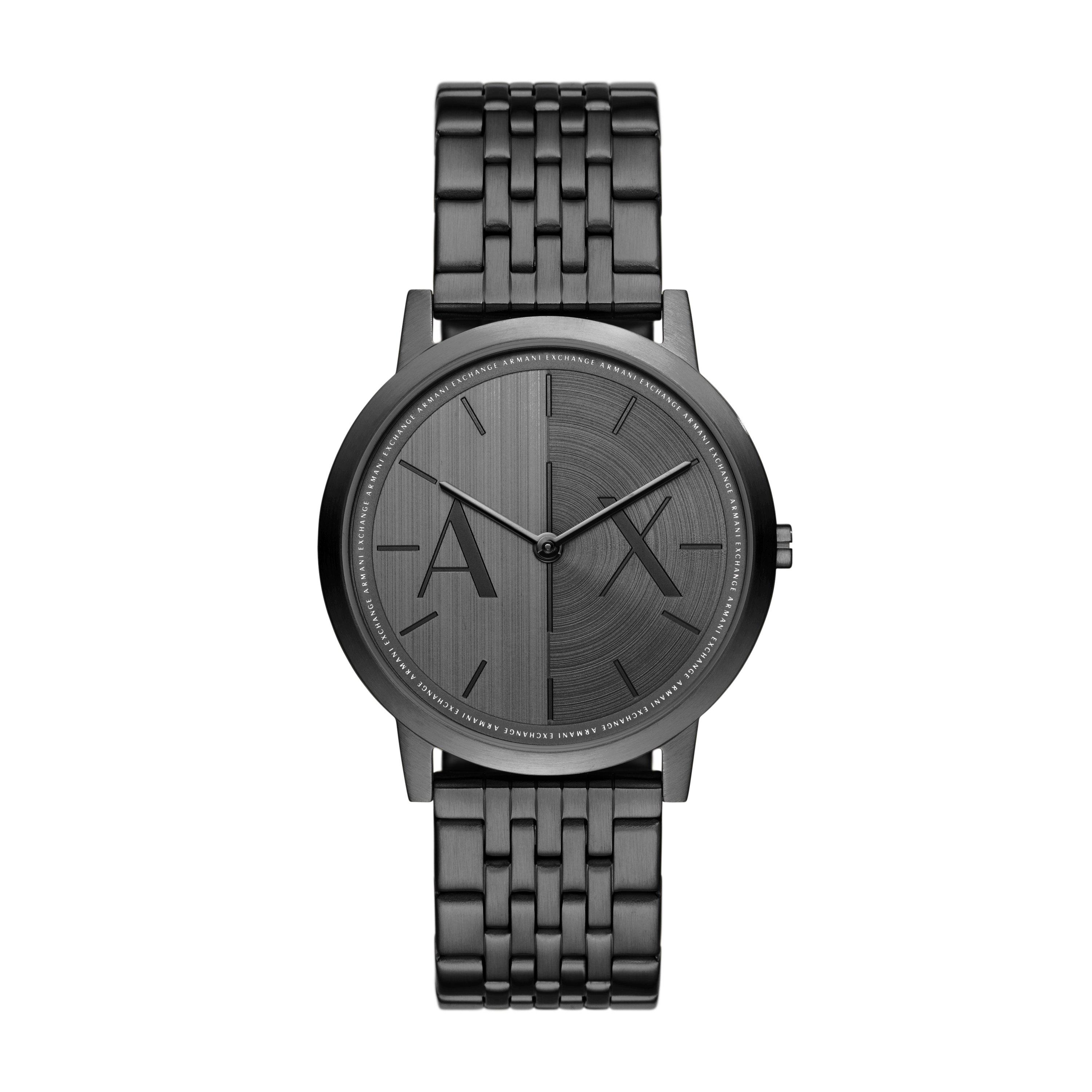 Black/Black - Armani Exchange - Two-Hand Stainless Steel Watch - 1