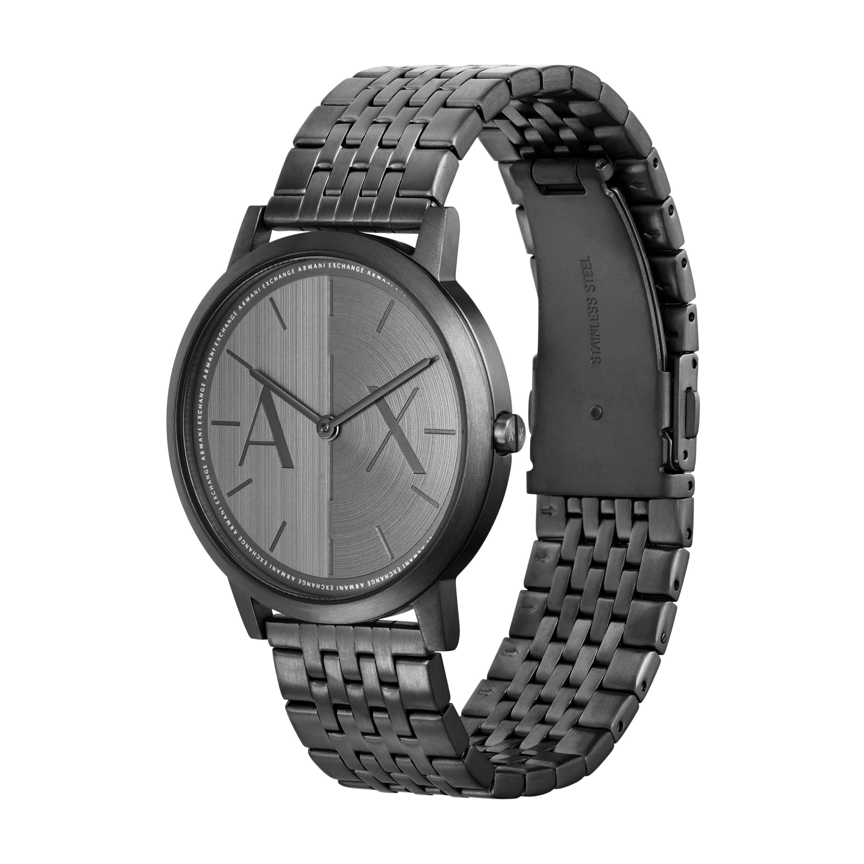 Black/Black - Armani Exchange - Two-Hand Stainless Steel Watch - 2