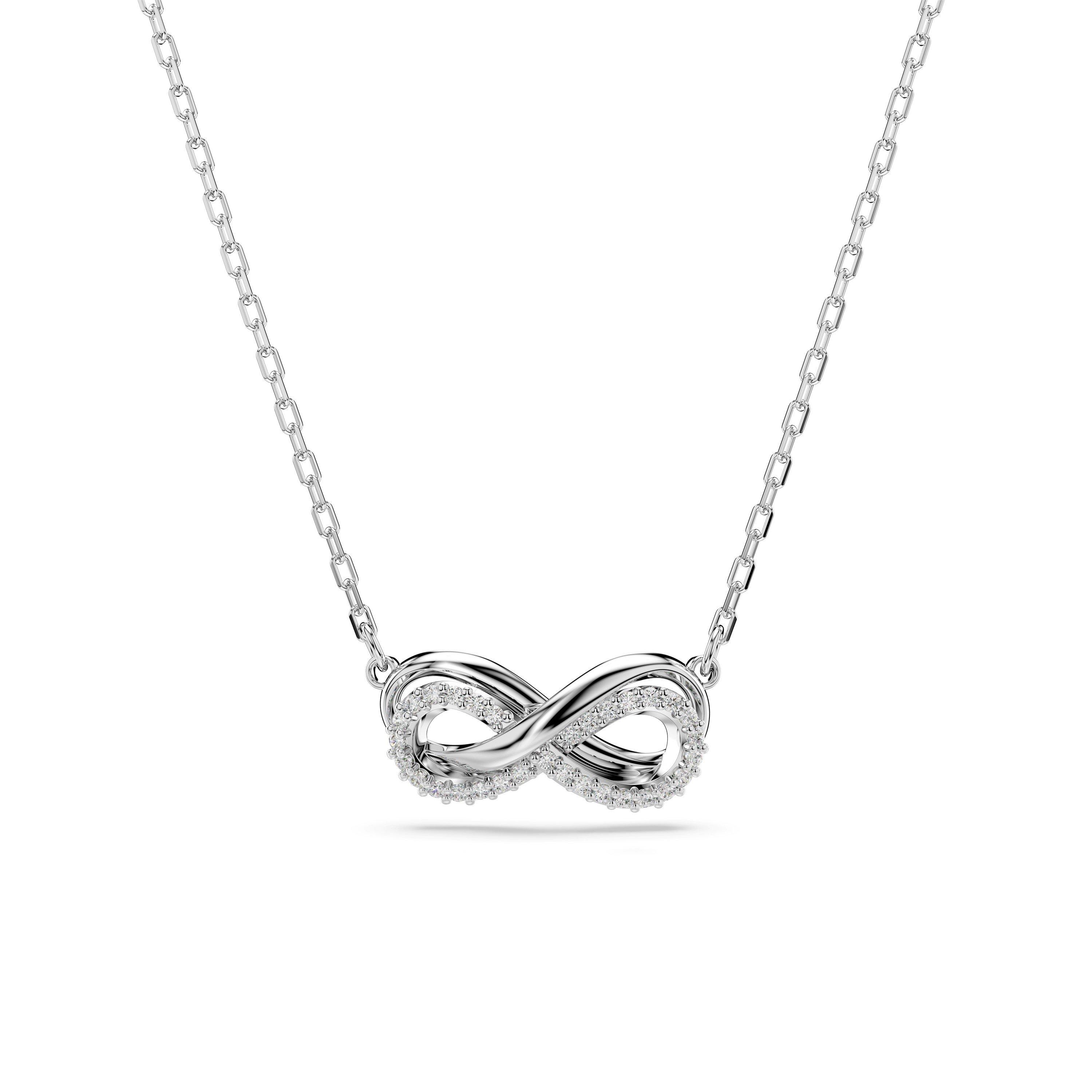 Silver - Swarovski - Infinity Pendant Necklace - 1