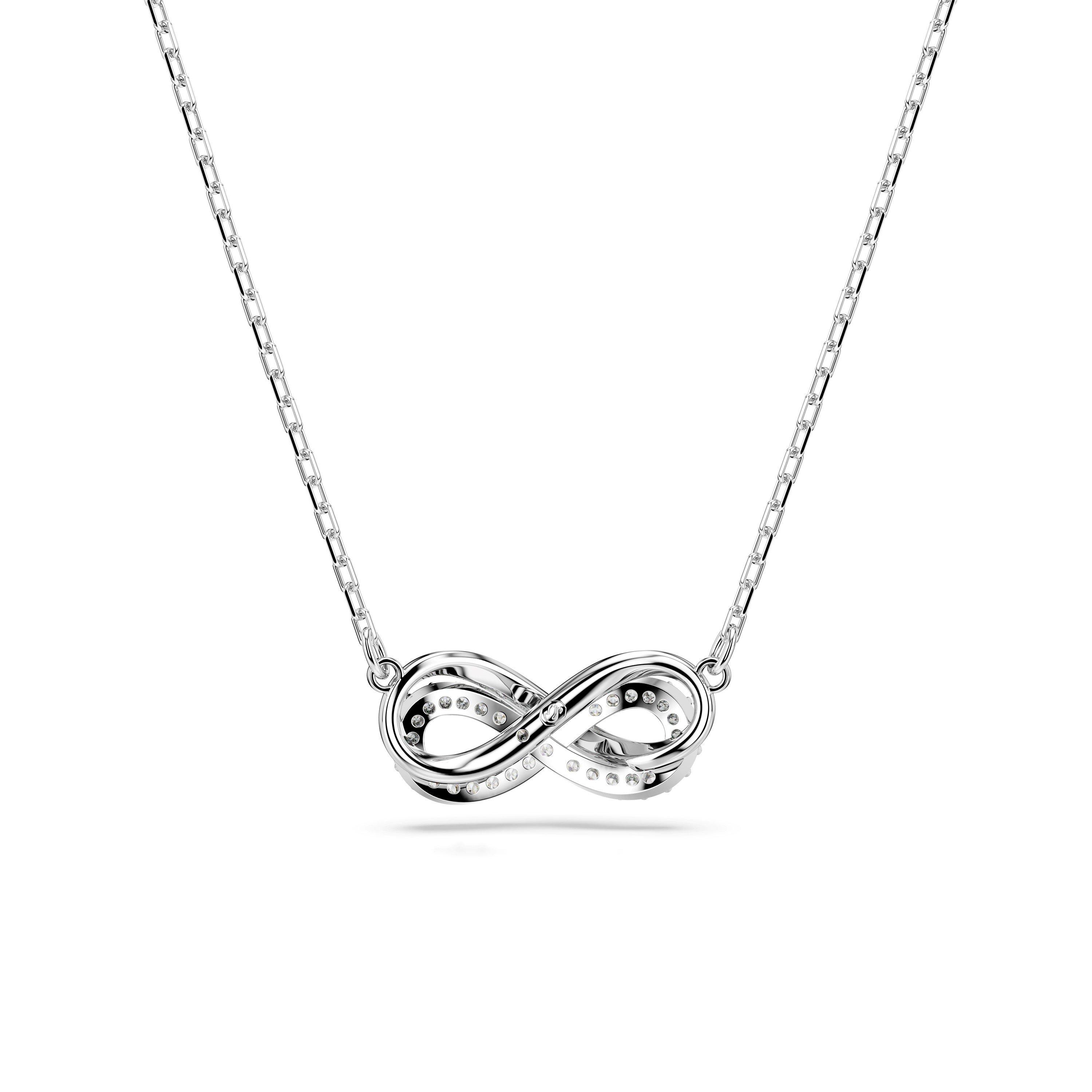 Silver - Swarovski - Infinity Pendant Necklace - 4