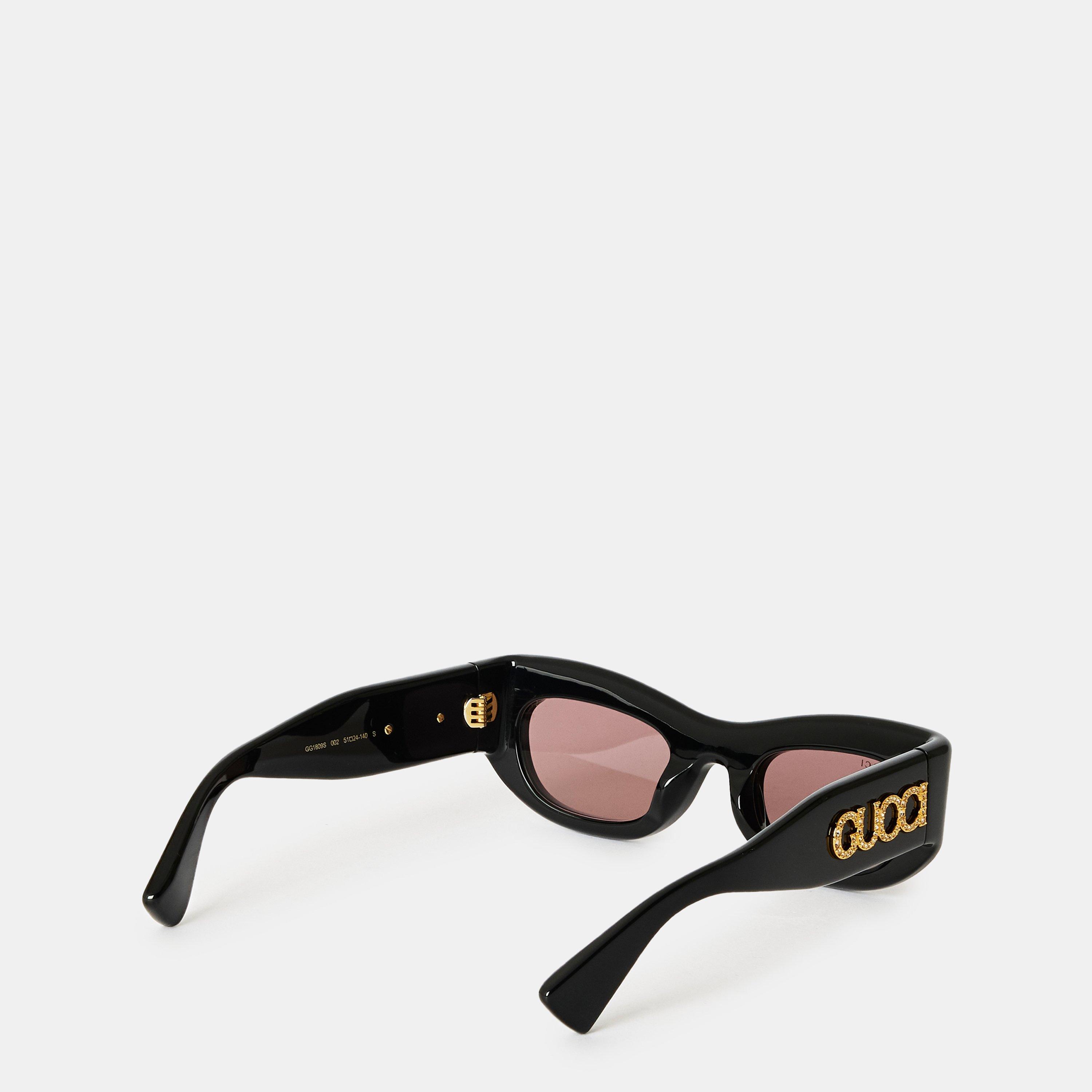Black/Violet - Gucci - Rectangle Sunglasses - 2