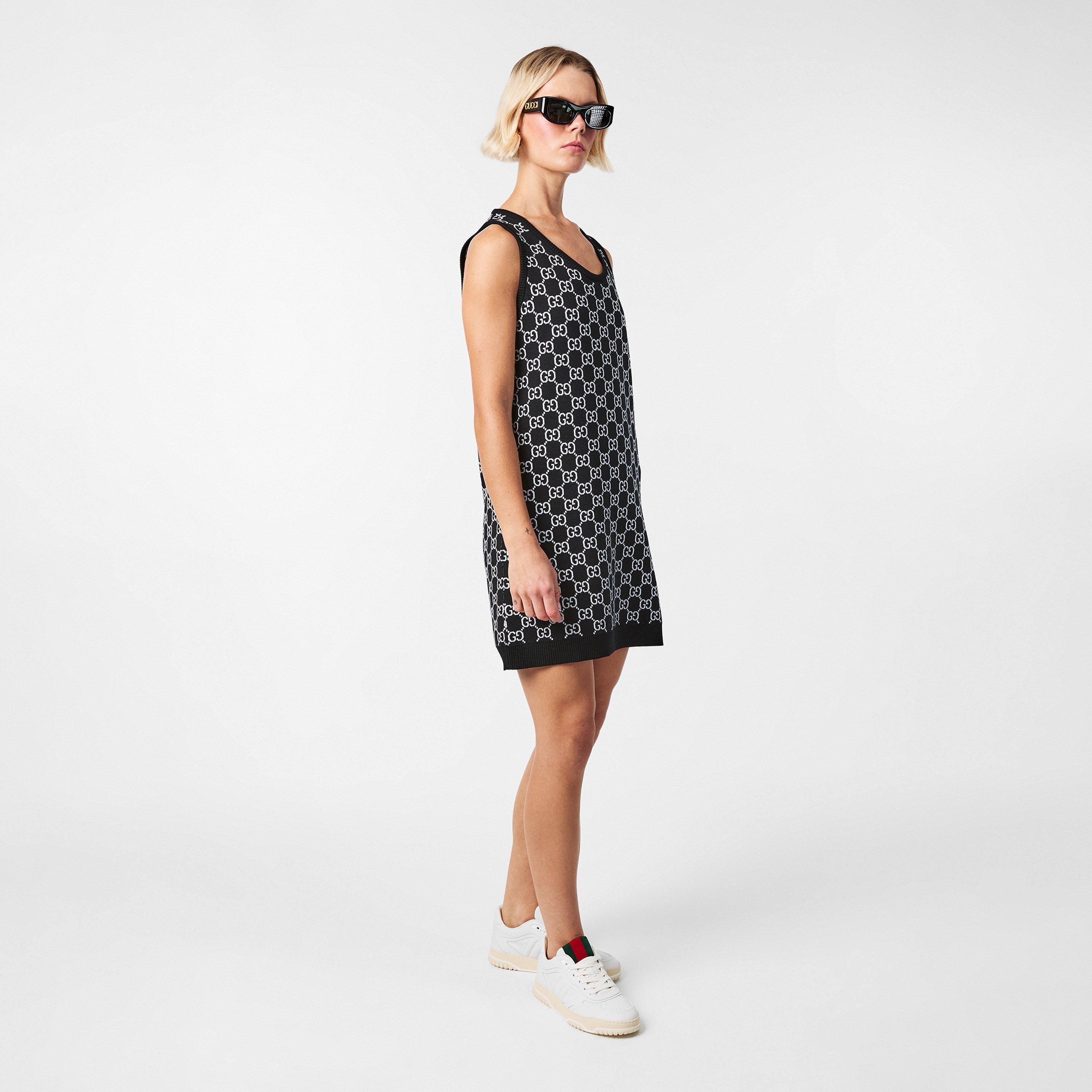 Black/Grey - Gucci - Rectangle Sunglasses - 6