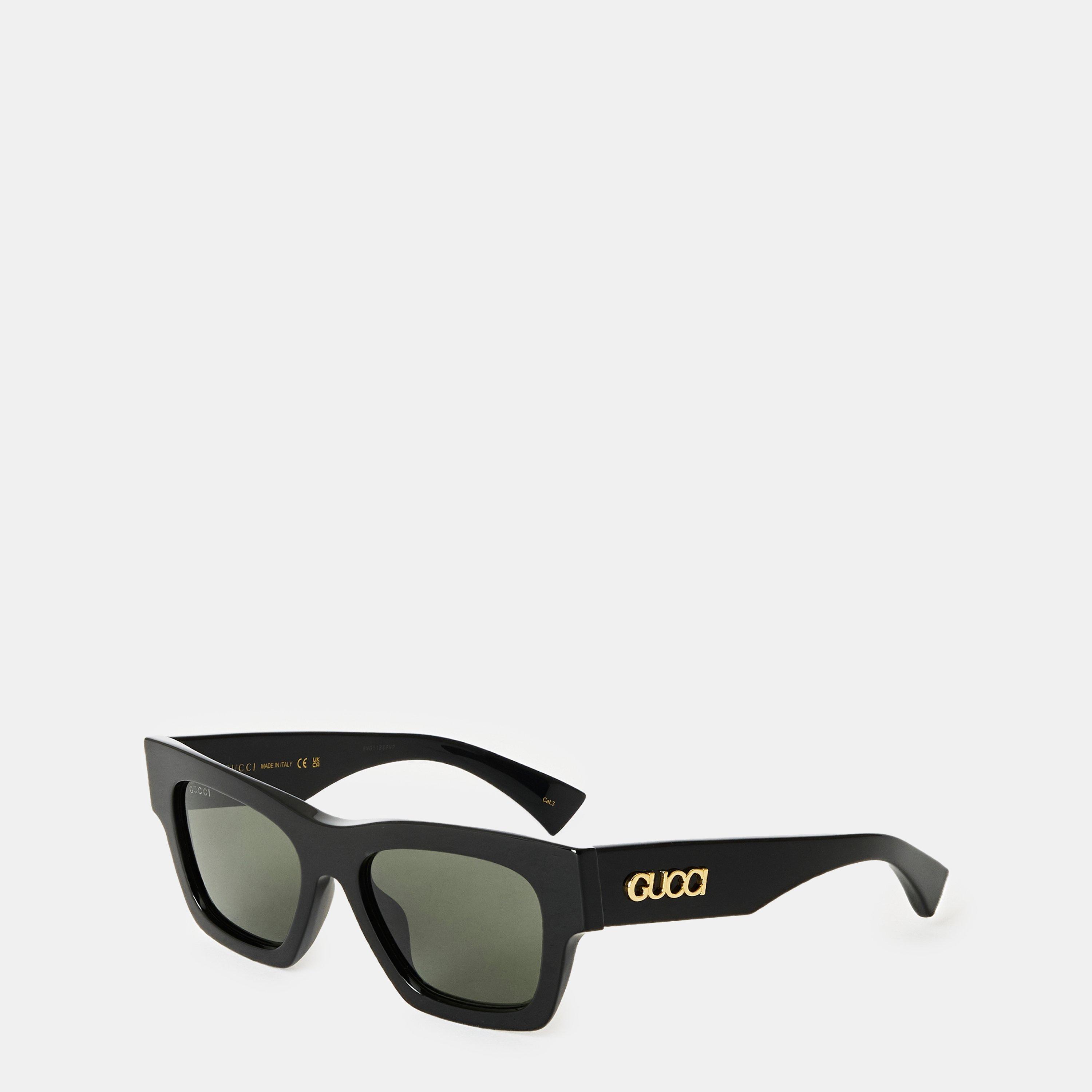 Black/Grey - Gucci - Square Sunglasses - 1