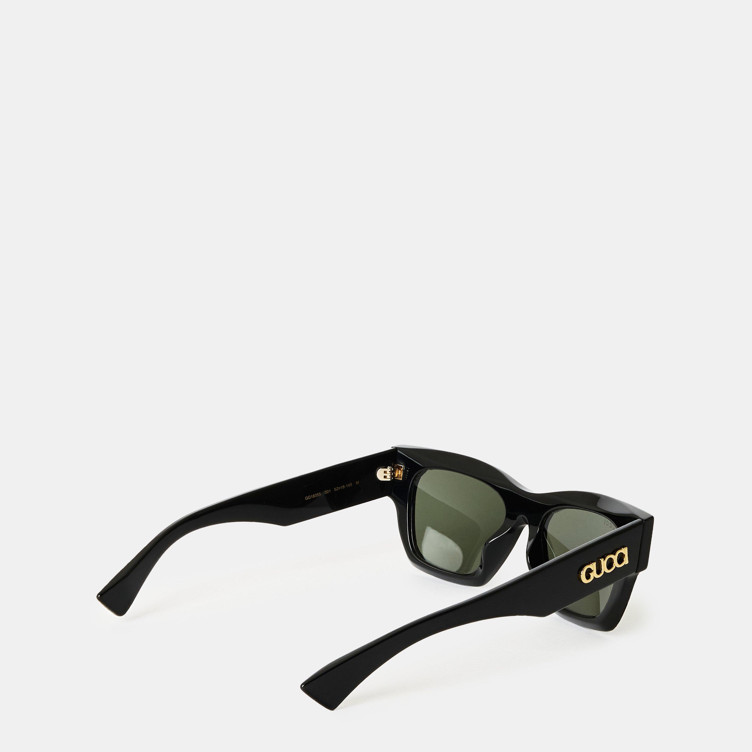 Black/Grey - Gucci - Square Sunglasses - 2