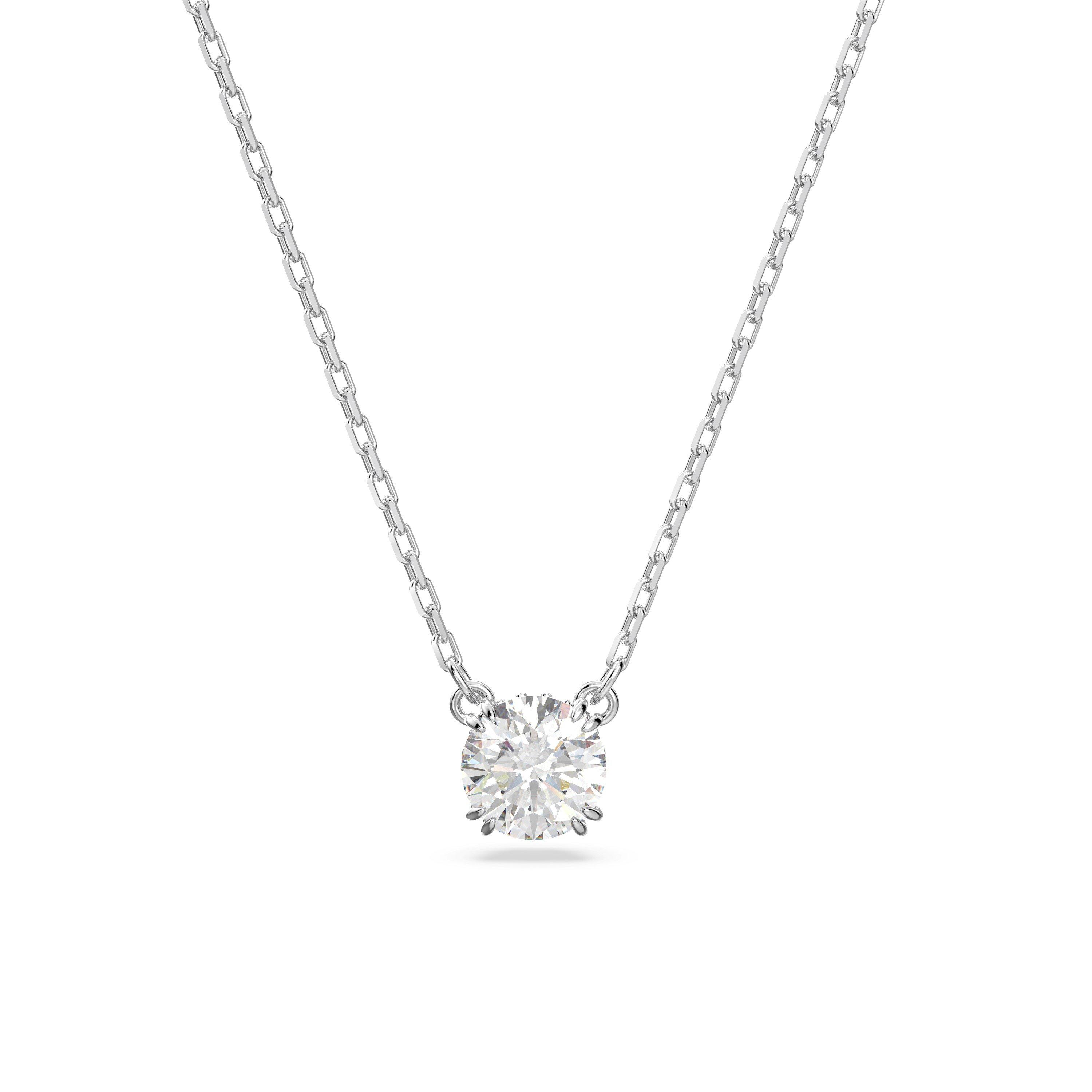 Silver - Swarovski - Women's Stilla Pendant Necklace - 1