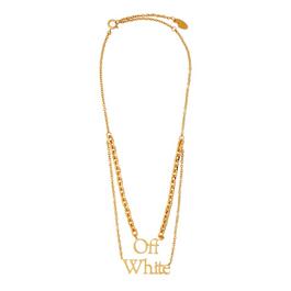 Off White Logo Layered Chain Necklace