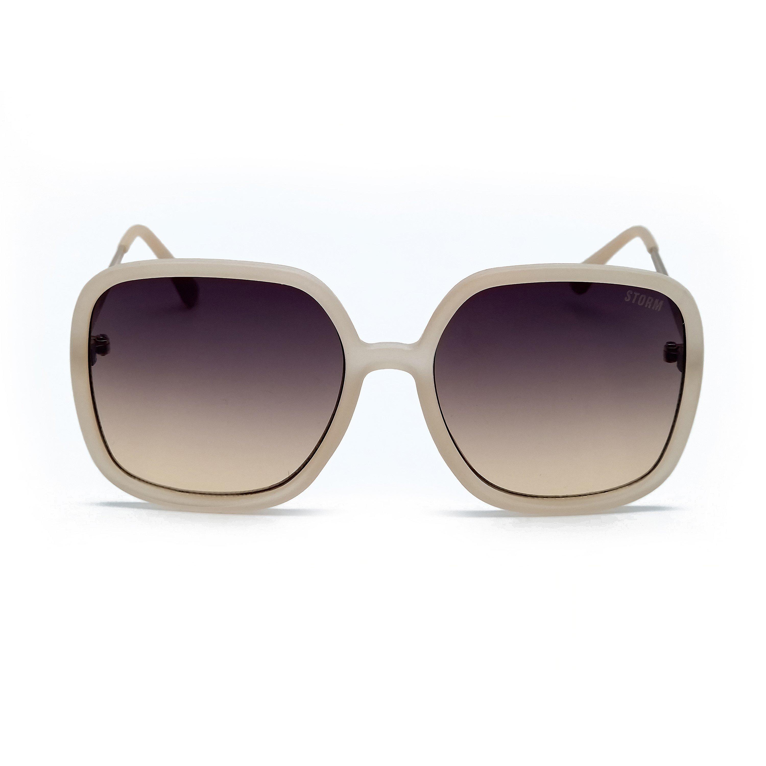 Beige - Storm - Women's Square Sunglasses - 2