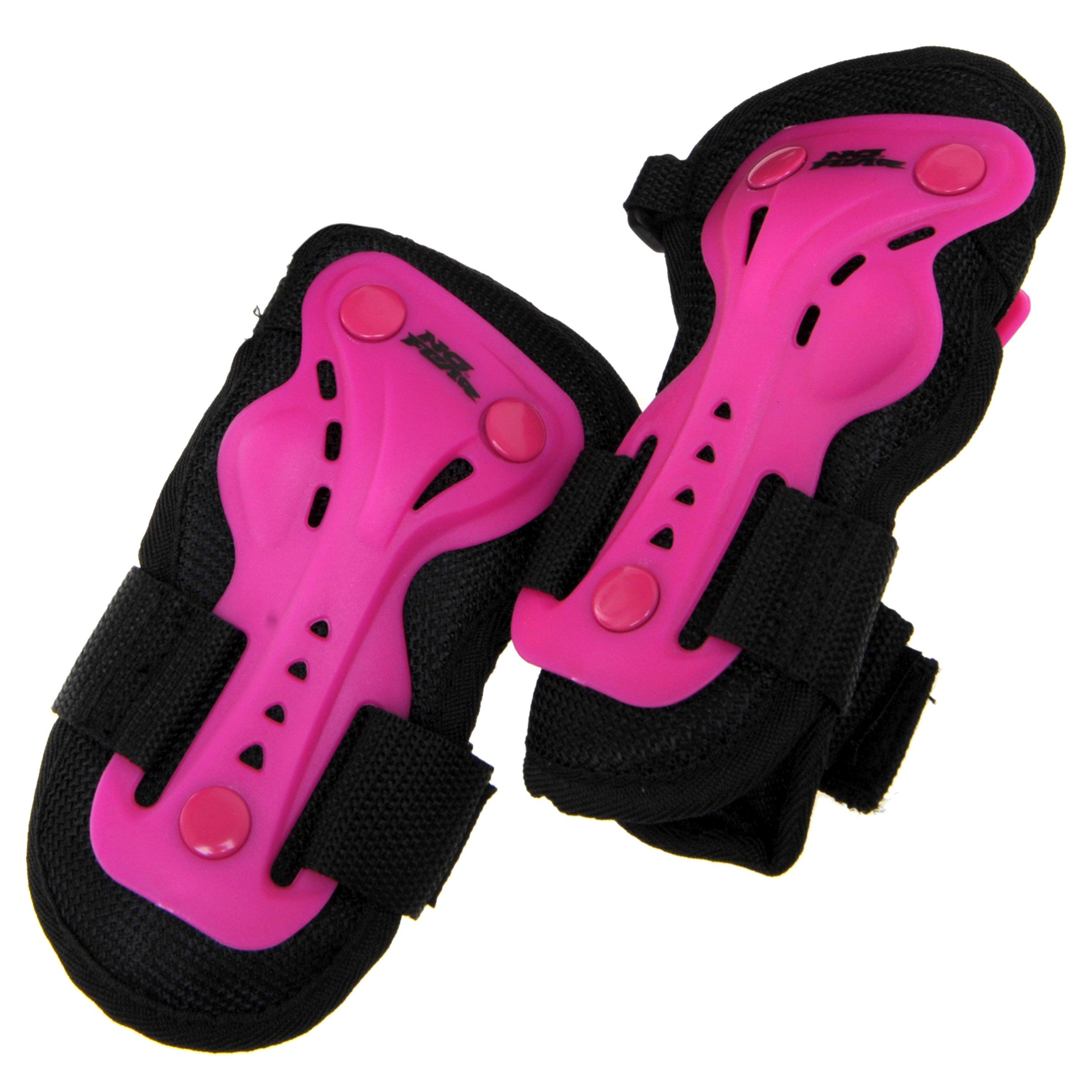 Pink - No Fear - Aggressive Skate Pads Junior 3 Pack - 4