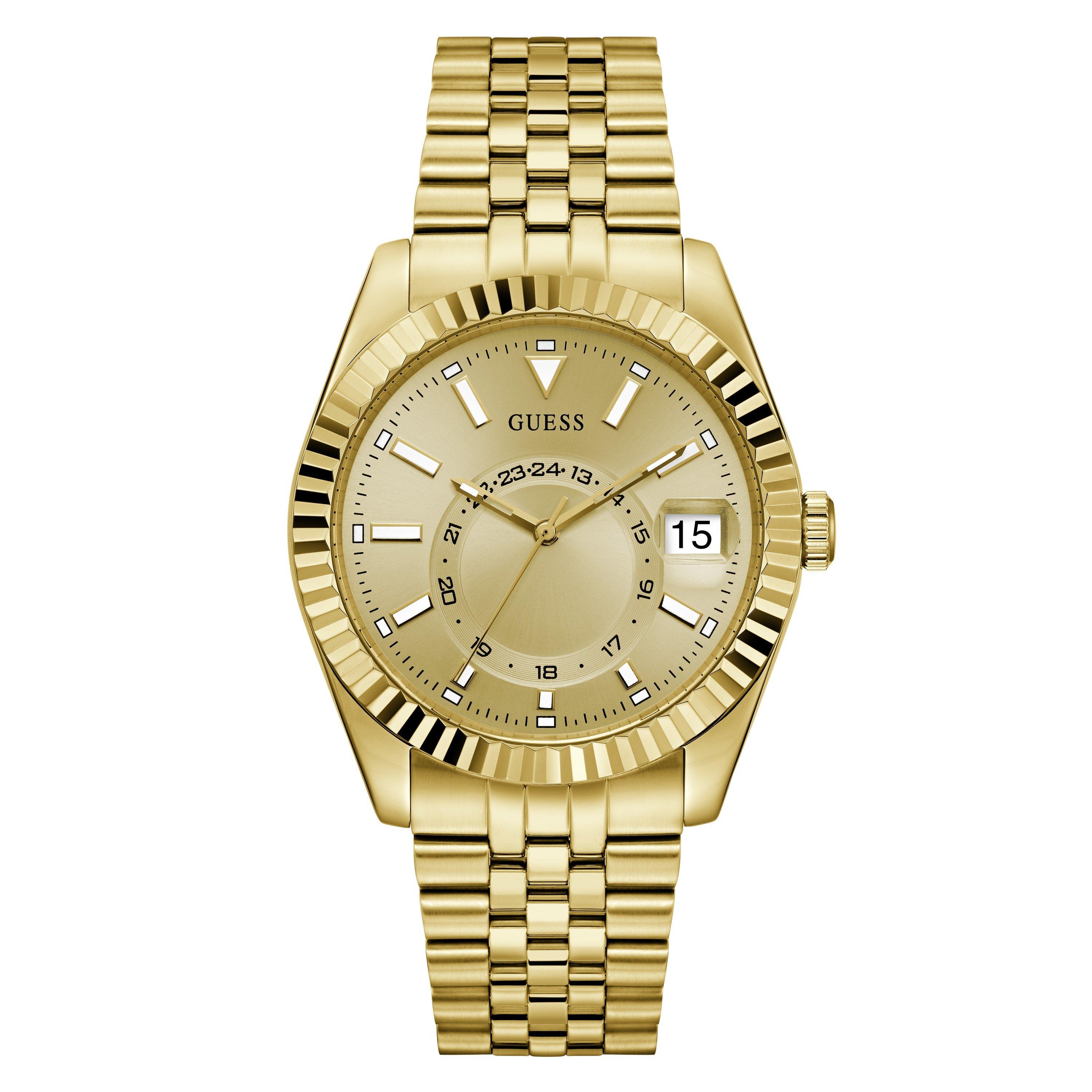 Guess Men's Jaden Quartz Analogue Watch - Gold/Metallic