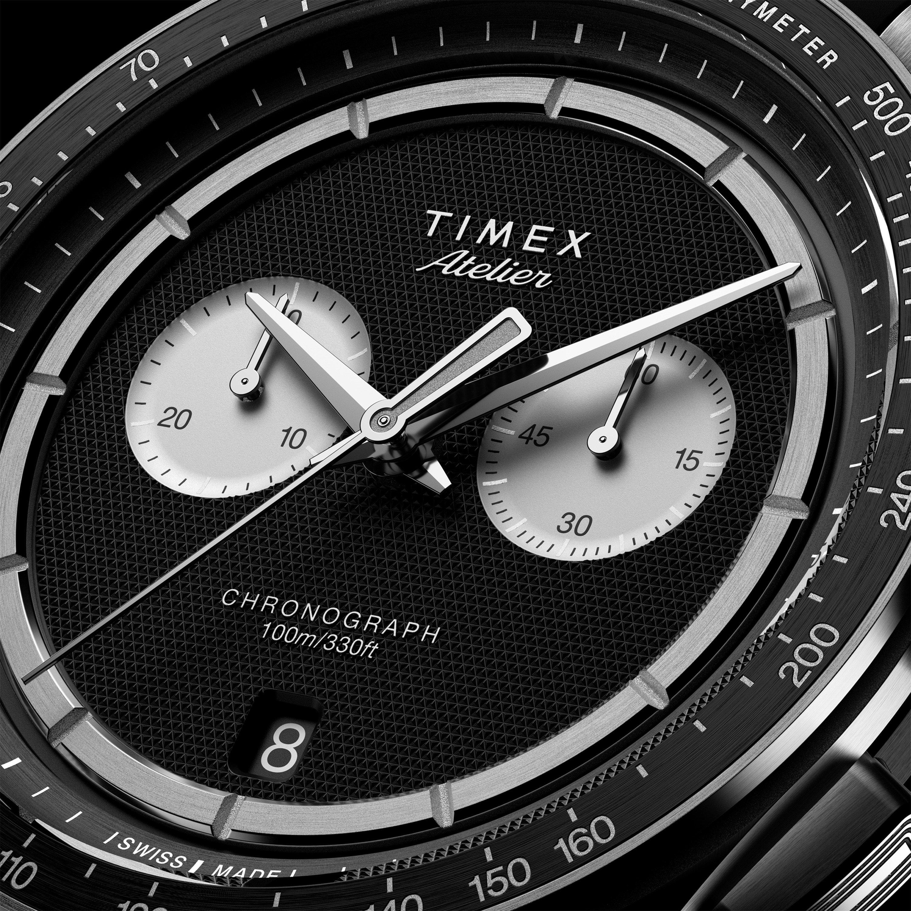 Silver/Black - Timex Atelier - Chronograph M1q Watch - 2