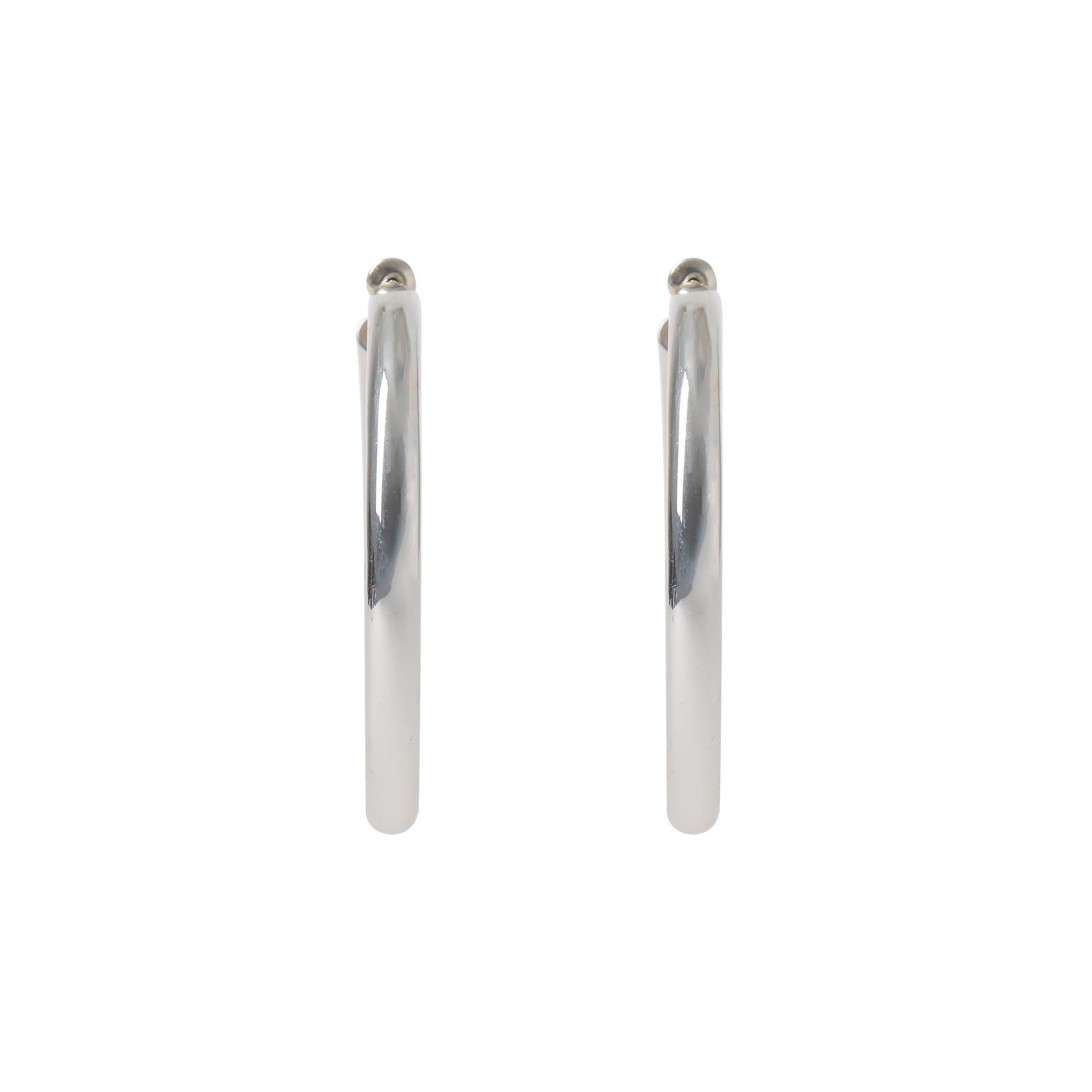 Silver - Miso - Tube Metal Hoops - 1