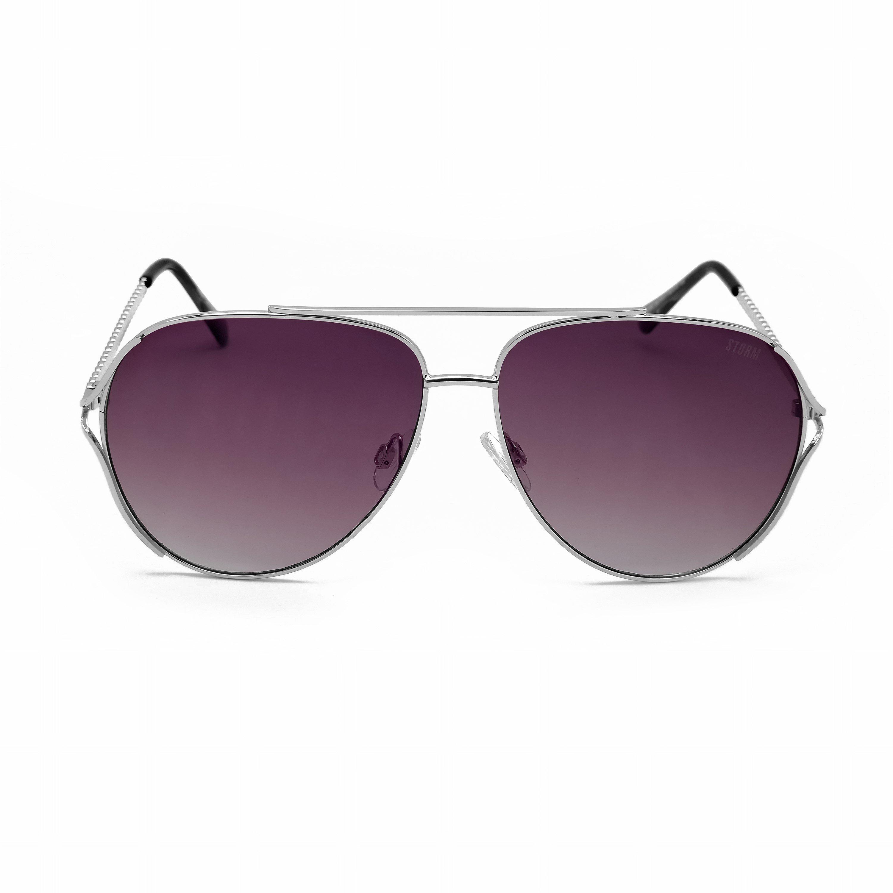 Silver - Storm - Women's Aviator Sunglasses - 2