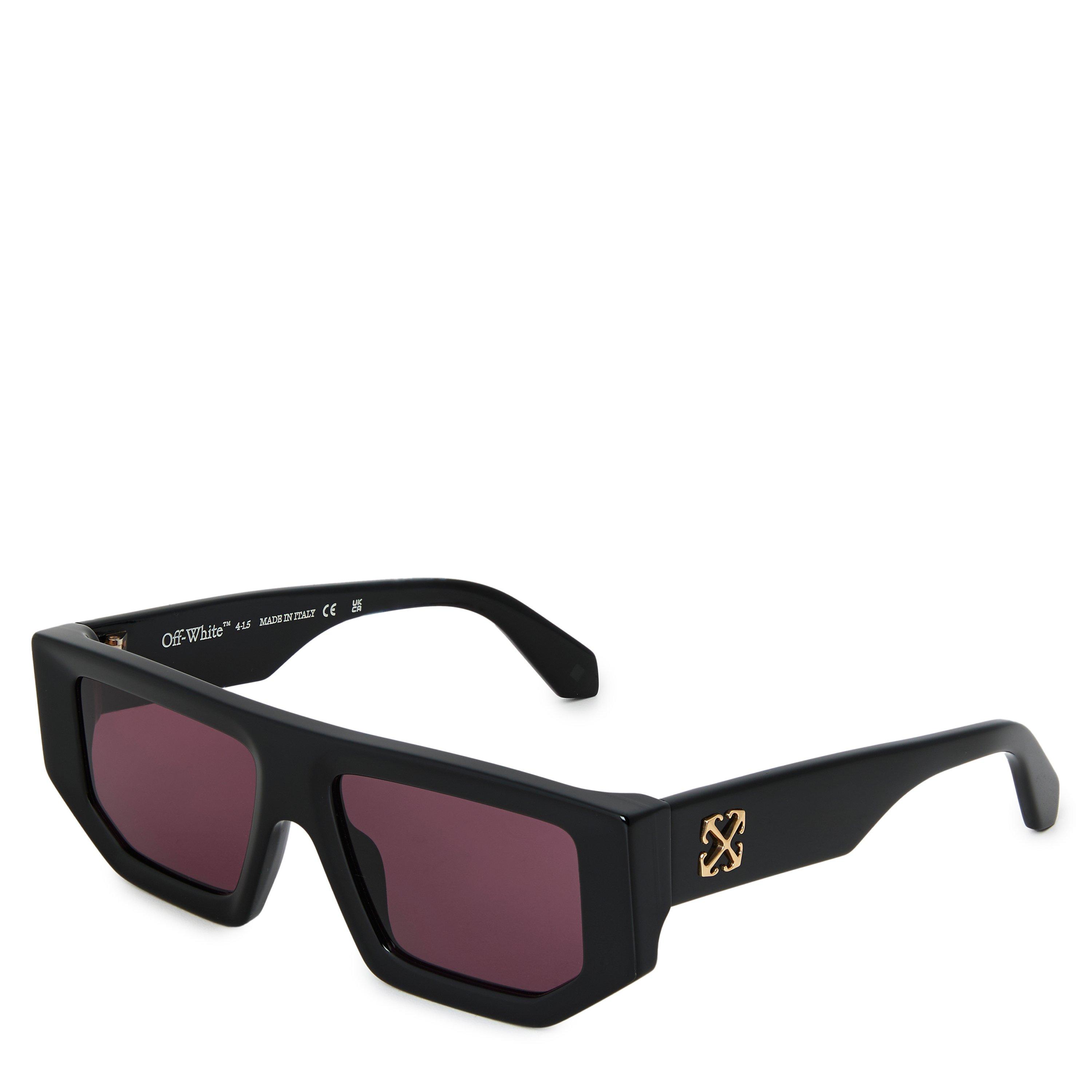 Off White Oeri13 Vancouver Round Sunglasses - Black Burgundy